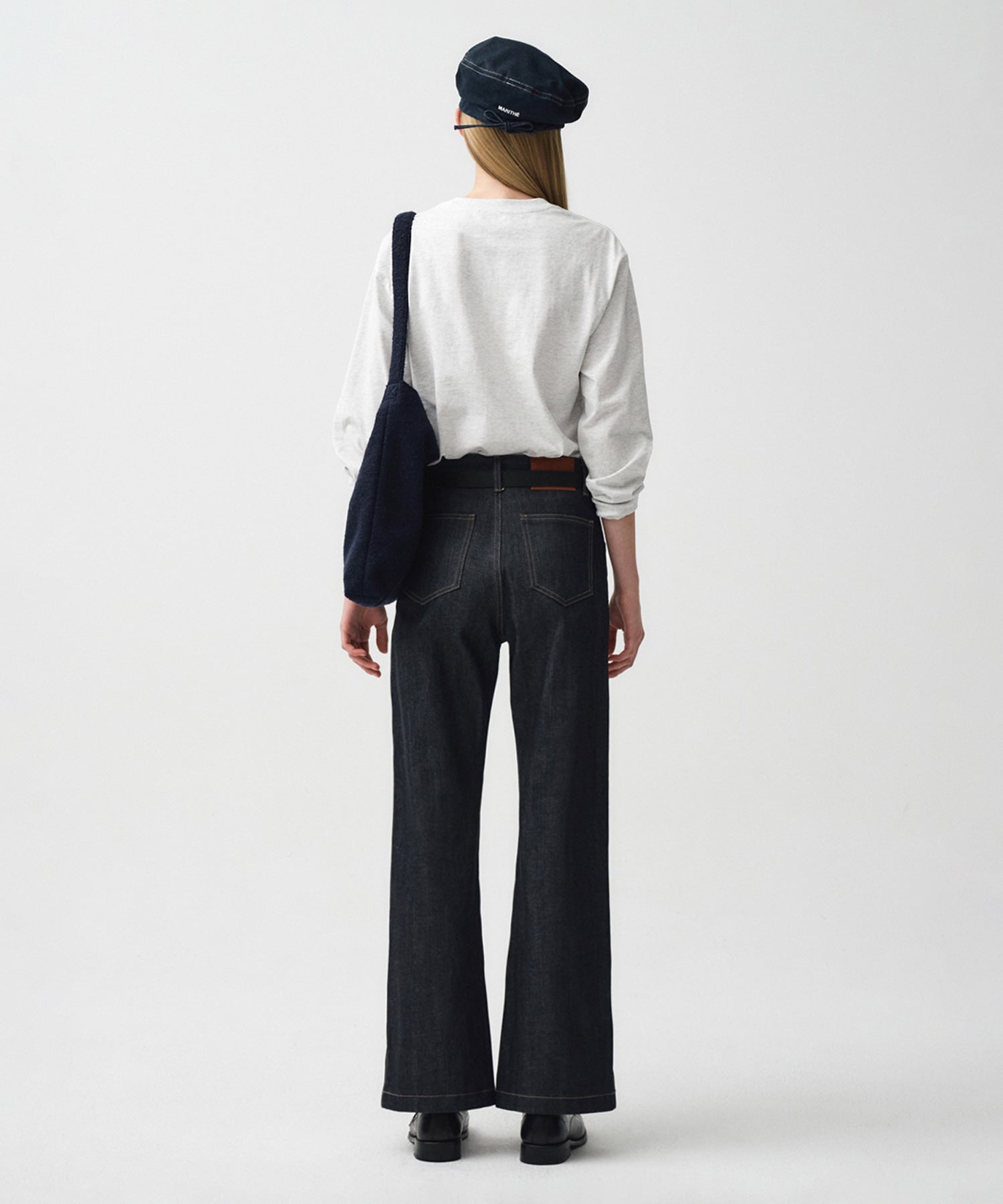 Marithe & Francois Girbaud - Bossa Selvage Denim Slit Pants (Dark Blue) product image 6 | TRAB K-Fashion Australia