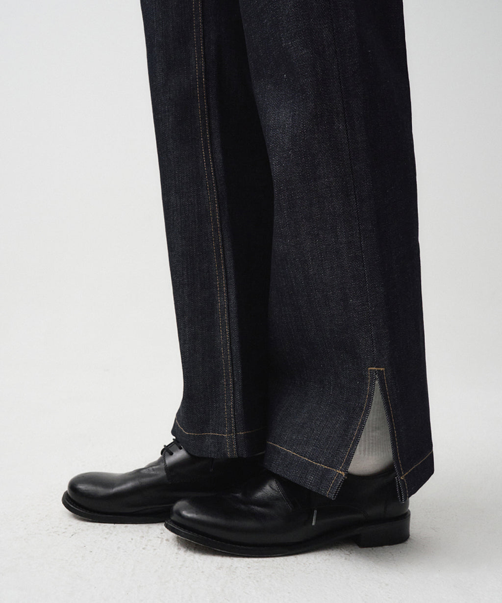 Marithe & Francois Girbaud - Bossa Selvage Denim Slit Pants (Dark Blue) product image 7 | TRAB K-Fashion Australia