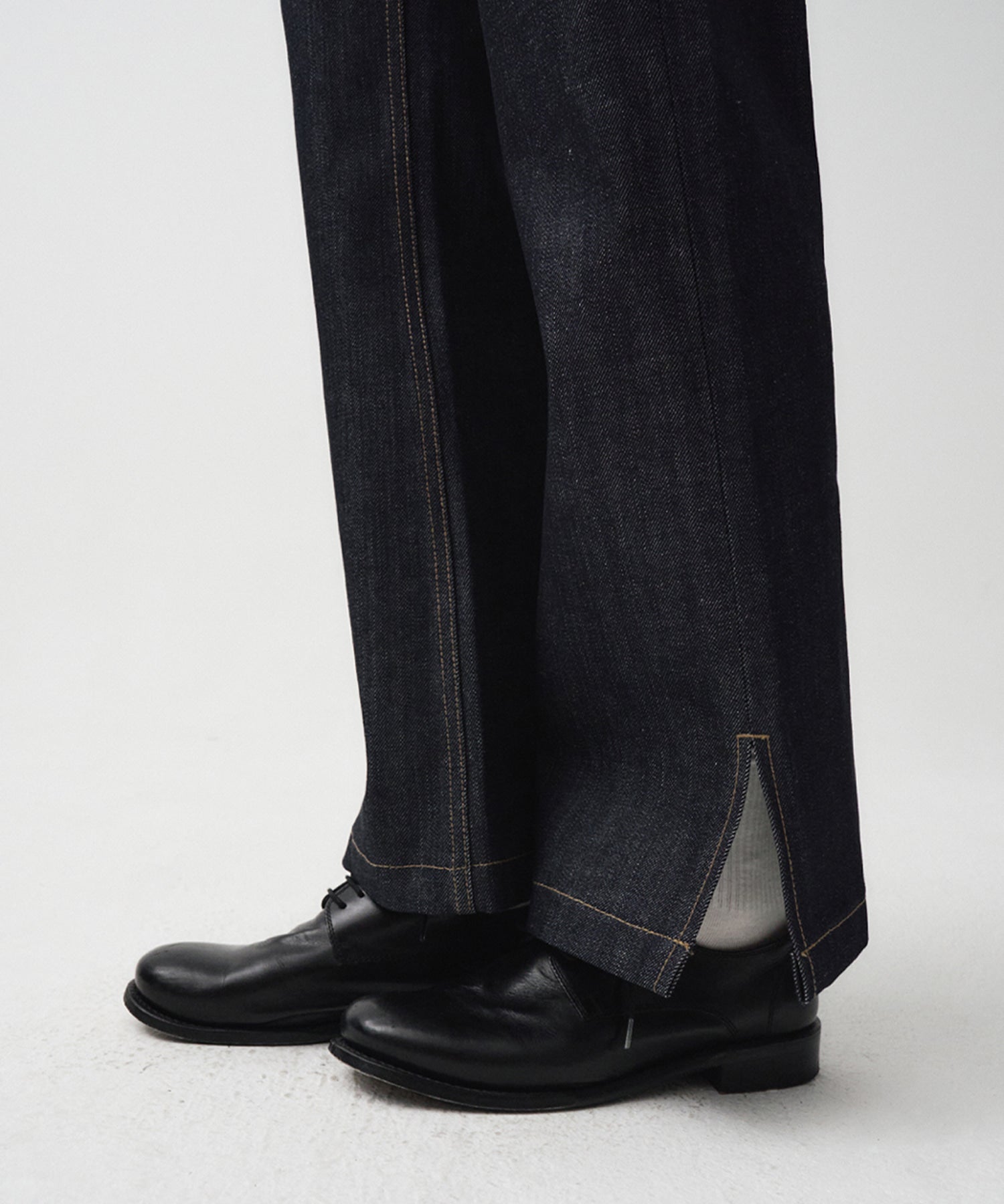 Marithe & Francois Girbaud - Bossa Selvage Denim Slit Pants (Dark Blue) product image 7 | TRAB K-Fashion Australia