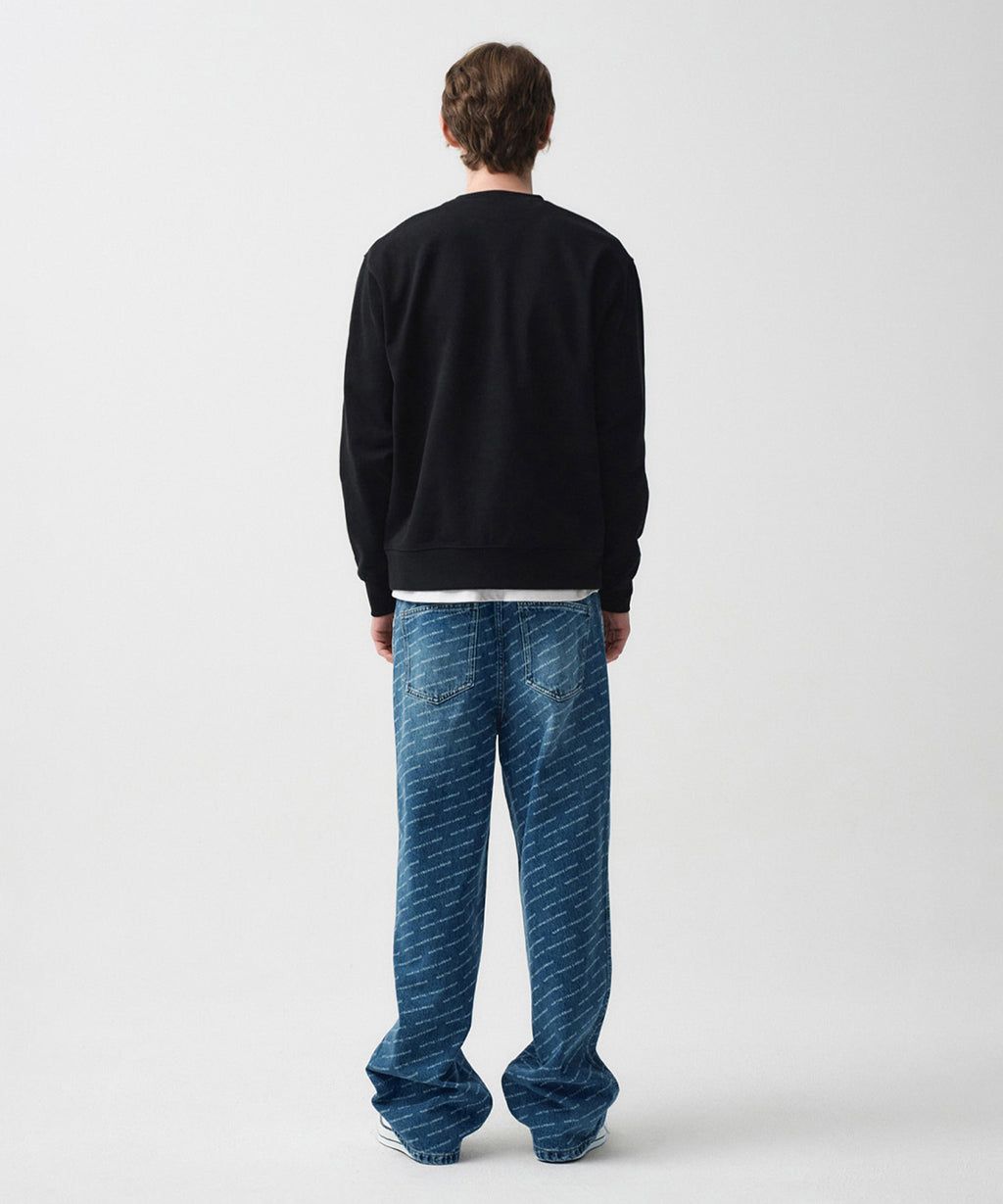 Marithe & Francois Girbaud - Wide Printing Denim Pants (Blue) product image 4 | TRAB K-Fashion Australia