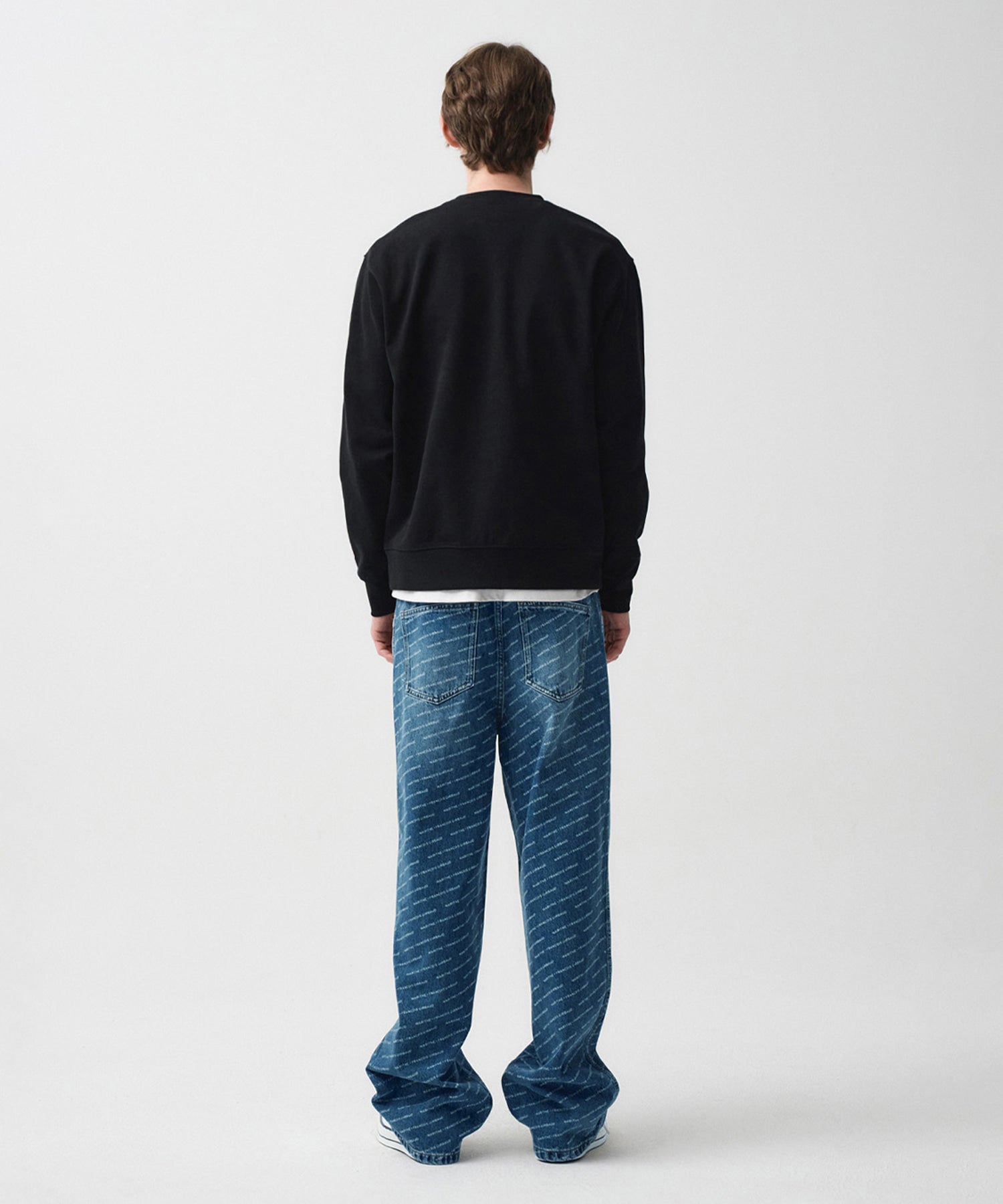 Marithe & Francois Girbaud - Wide Printing Denim Pants (Blue) product image 4 | TRAB K-Fashion Australia