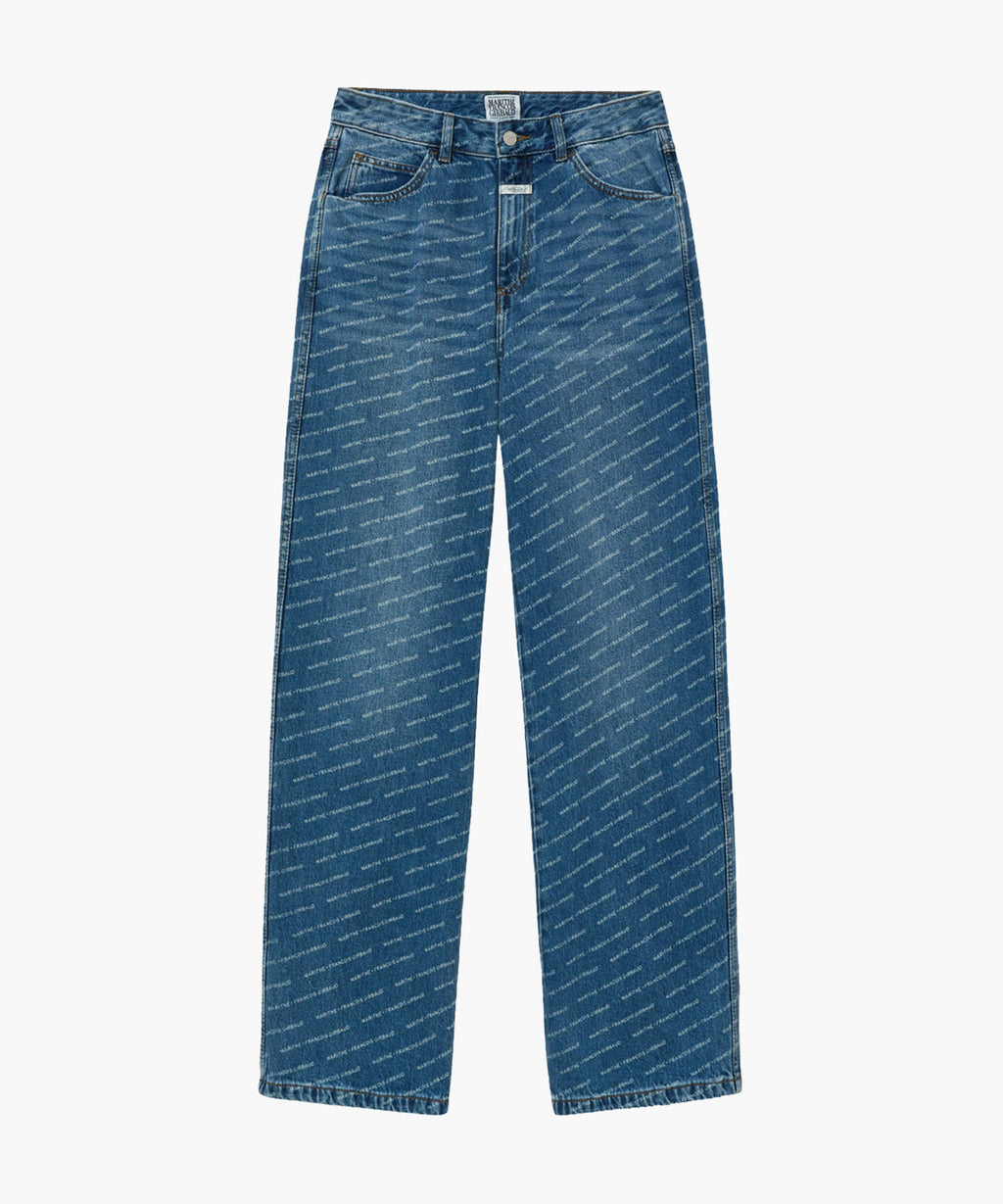 Marithe & Francois Girbaud - Wide Printing Denim Pants (Blue) product image 6 | TRAB K-Fashion Australia