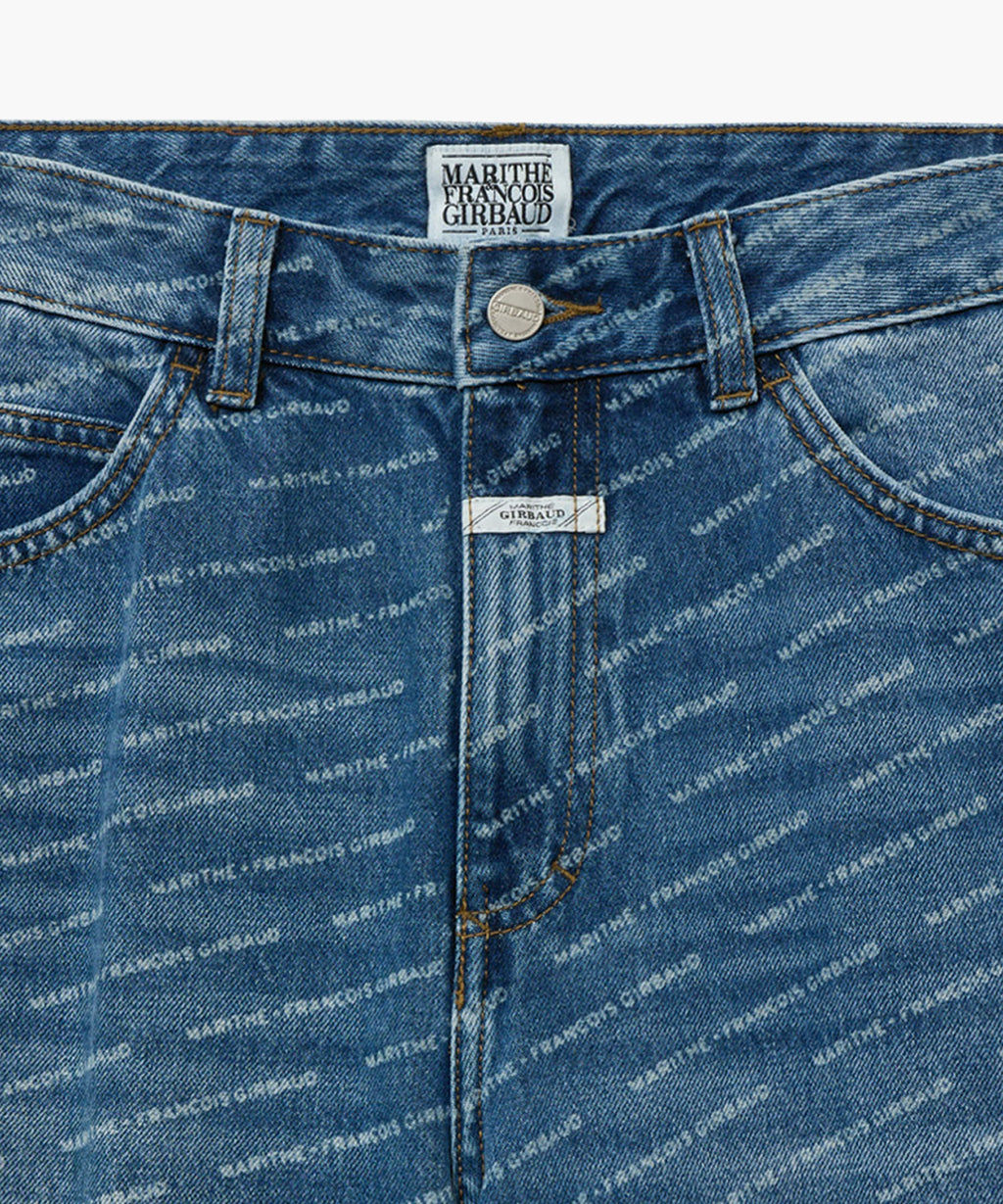 Marithe & Francois Girbaud - Wide Printing Denim Pants (Blue) product image 8 | TRAB K-Fashion Australia