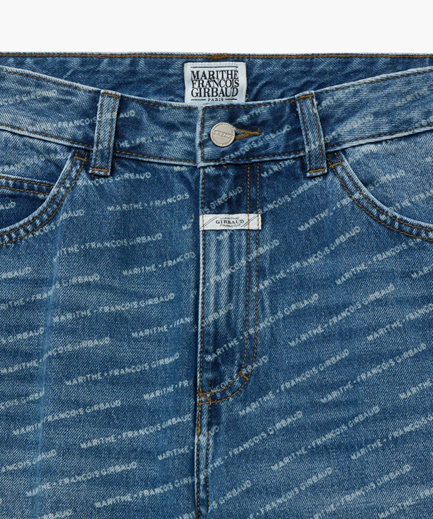 Marithe & Francois Girbaud - Wide Printing Denim Pants (Blue) product image 8 | TRAB K-Fashion Australia