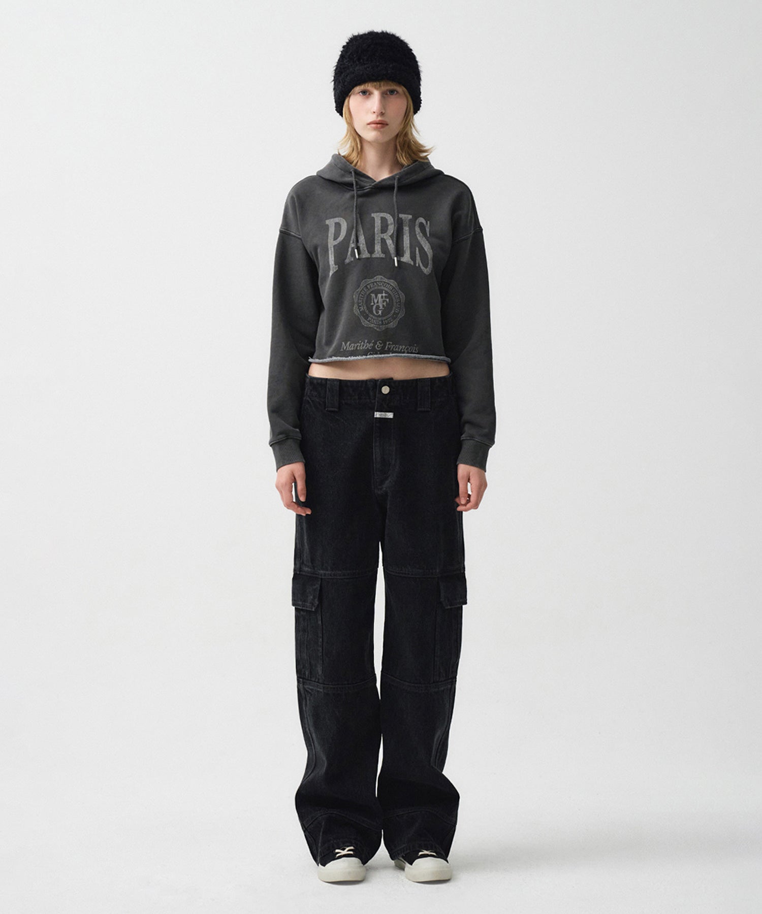 Marithe & Francois Girbaud - Cargo Denim Pants (Stone Black) product image 2 | TRAB K-Fashion Australia