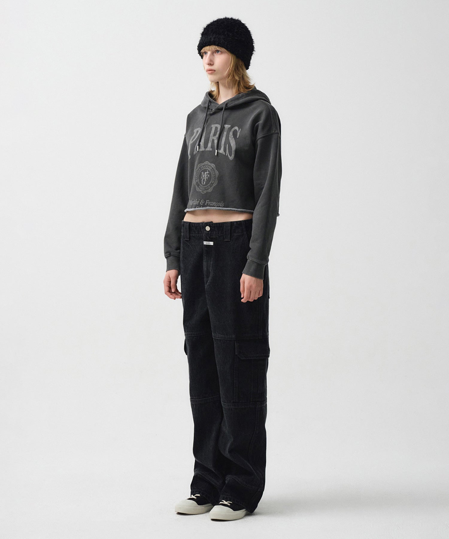 Marithe & Francois Girbaud - Cargo Denim Pants (Stone Black) product image 4 | TRAB K-Fashion Australia