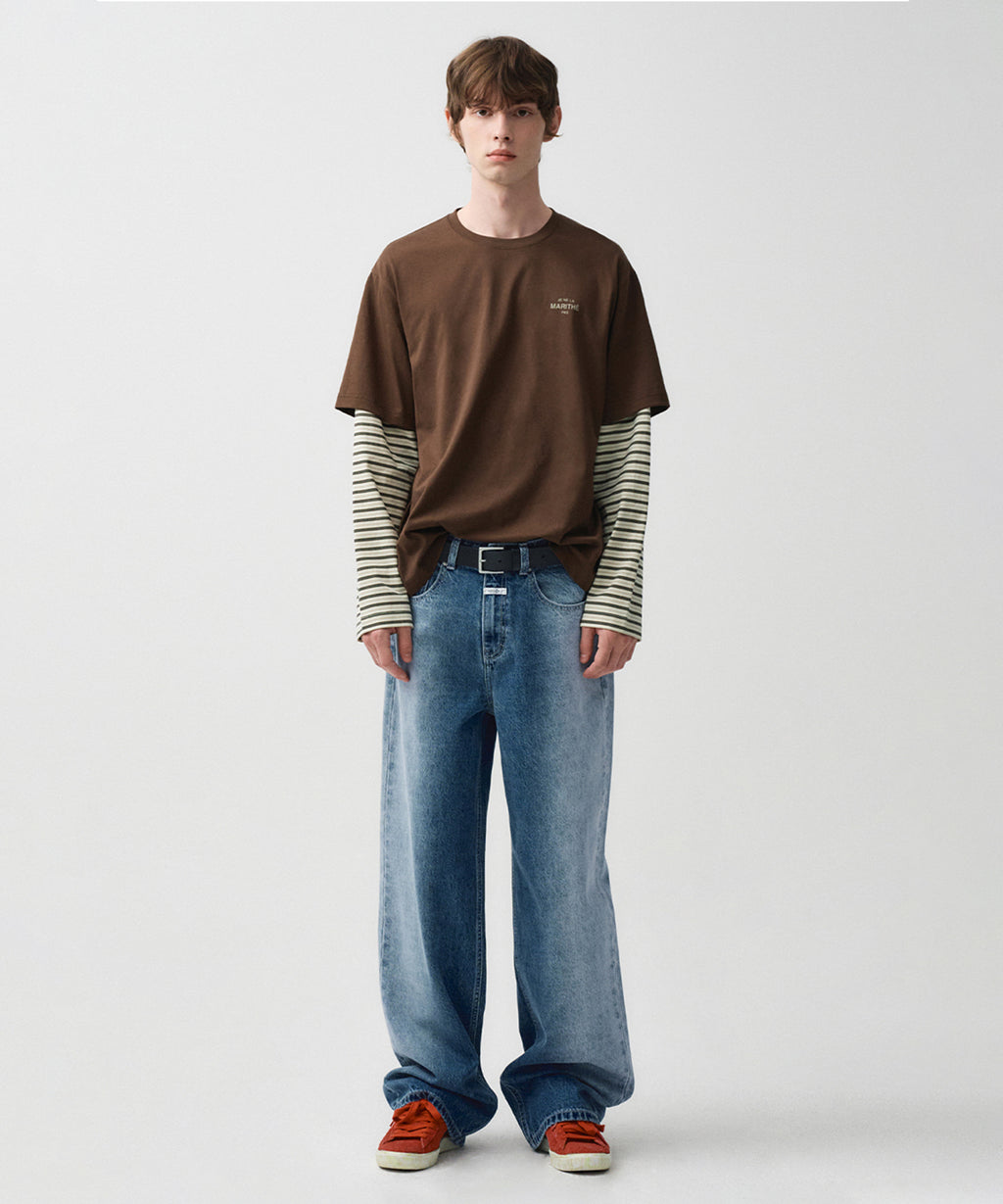 Marithe & Francois Girbaud - Gradation Washed Denim Pants (Blue) product image 1 | TRAB K-Fashion Australia