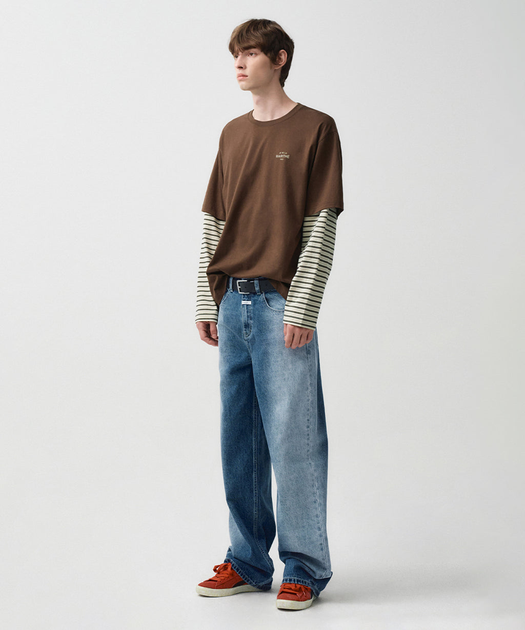 Marithe & Francois Girbaud - Gradation Washed Denim Pants (Blue) product image 2 | TRAB K-Fashion Australia