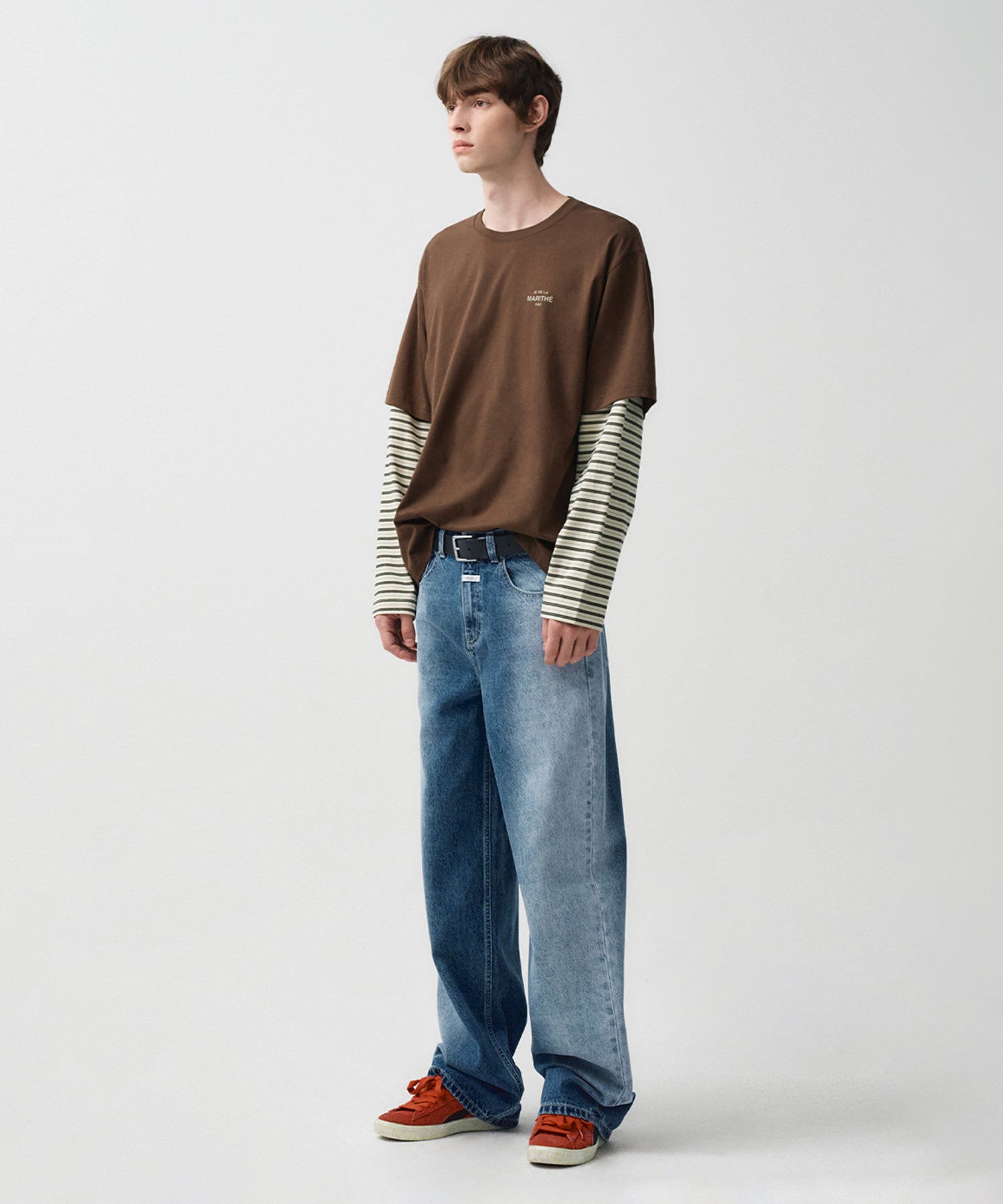 Marithe & Francois Girbaud - Gradation Washed Denim Pants (Blue) product image 2 | TRAB K-Fashion Australia