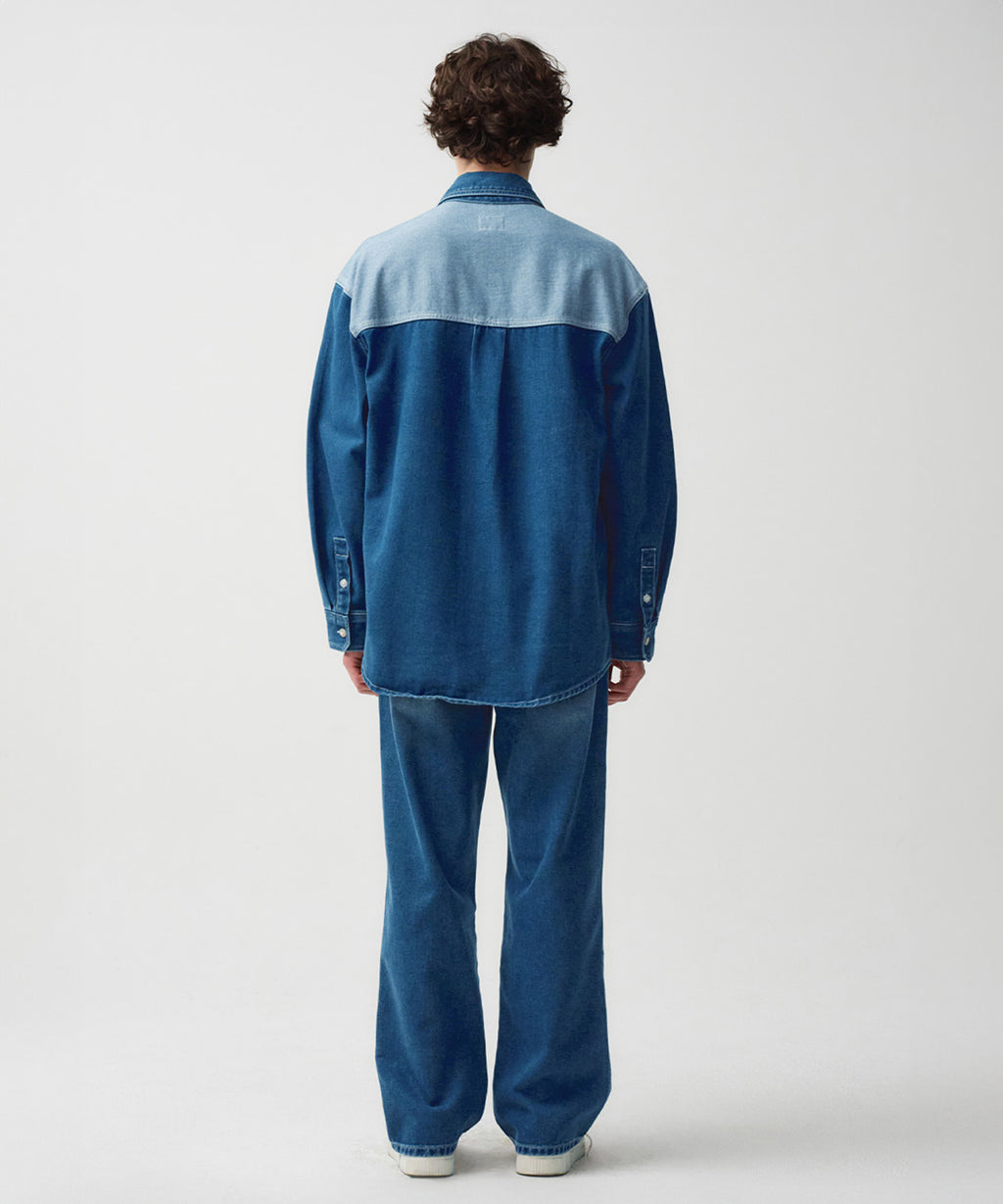 Marithe & Francois Girbaud - Patch Work Denim Pants (Blue) product image 3 | TRAB K-Fashion Australia