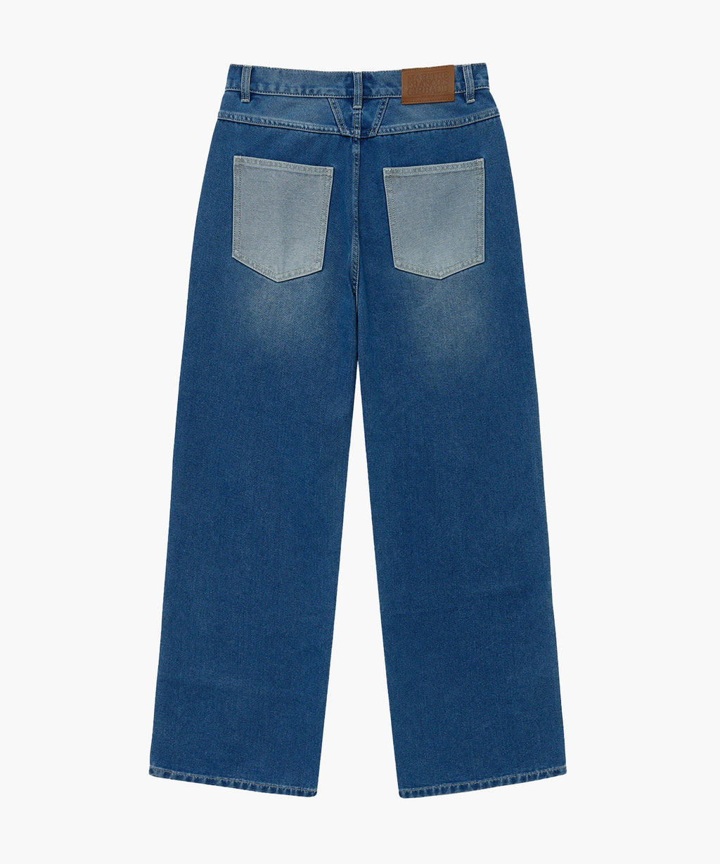 Marithe & Francois Girbaud - Patch Work Denim Pants (Blue) product image 6 | TRAB K-Fashion Australia