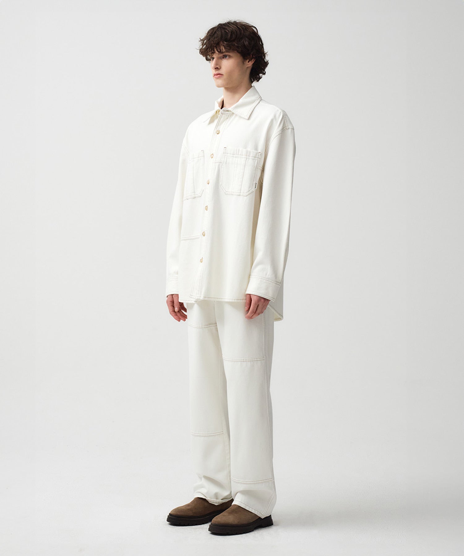Marithe & Francois Girbaud - Patch Work Denim Pants (Ecru) product image 2 | TRAB K-Fashion Australia
