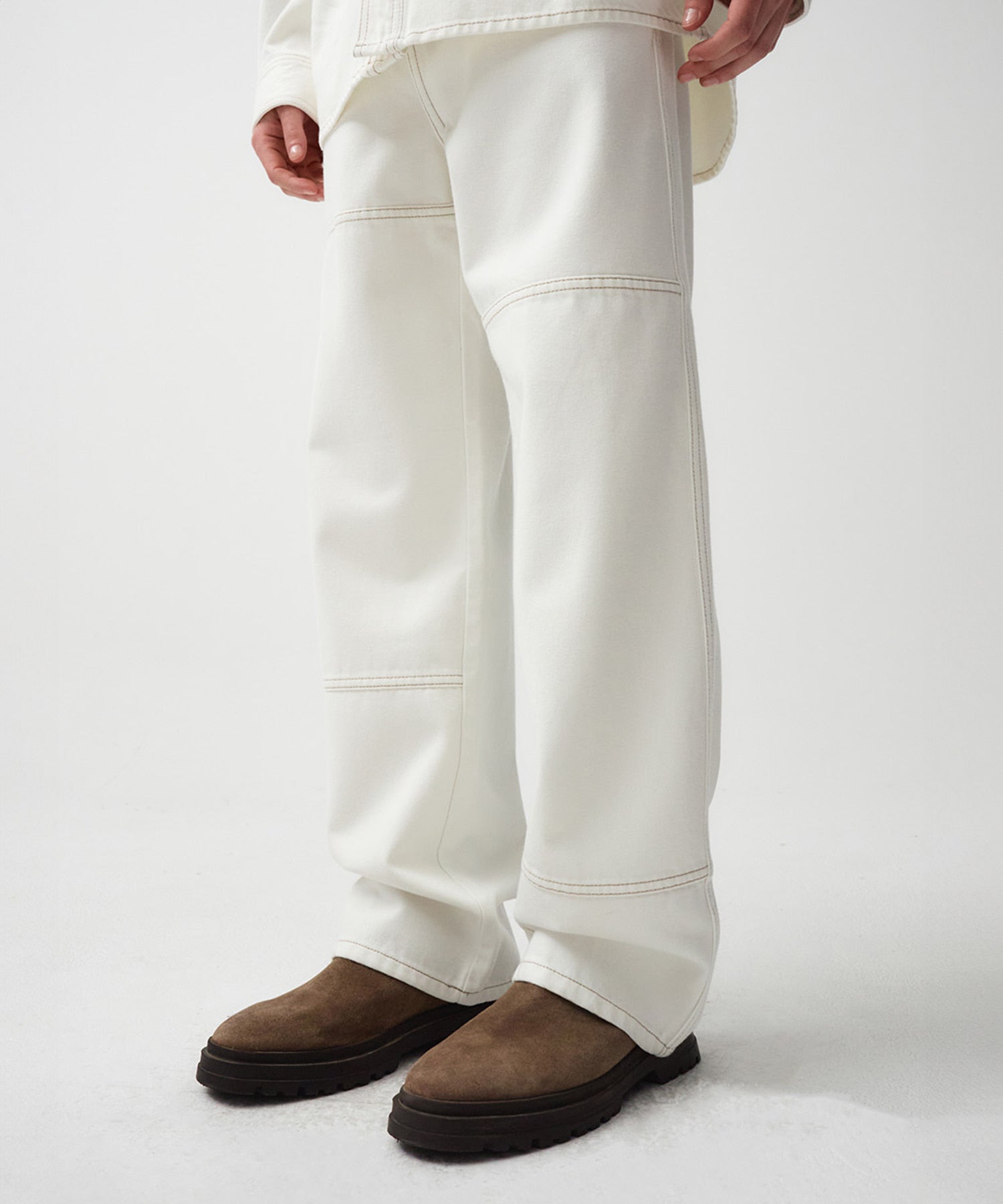 Marithe & Francois Girbaud - Patch Work Denim Pants (Ecru) product image 4 | TRAB K-Fashion Australia