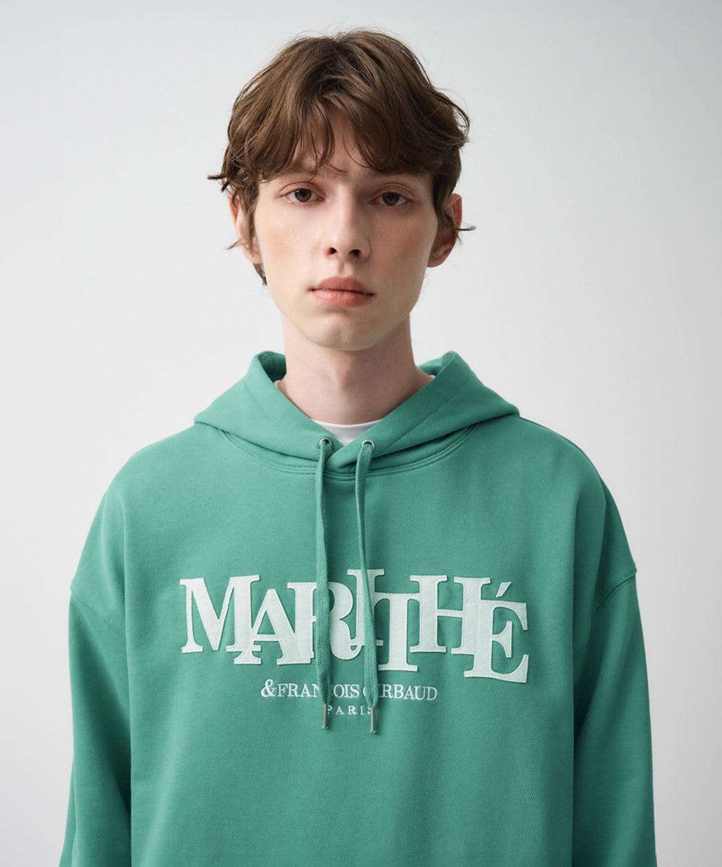 Marithe & Francois Girbaud - Applique Logo Oversized Hoodie (Mint) product image 2 | TRAB K-Fashion Australia