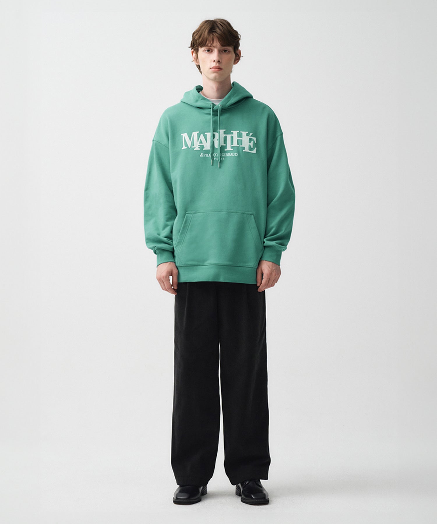 Marithe & Francois Girbaud - Applique Logo Oversized Hoodie (Mint) product image 3 | TRAB K-Fashion Australia