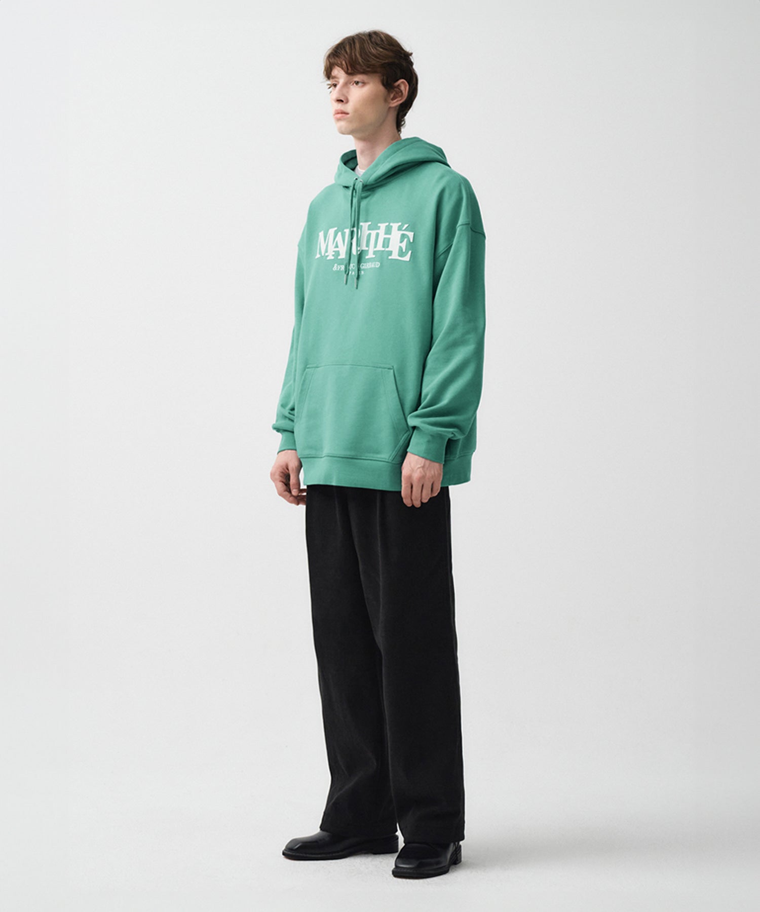 Marithe & Francois Girbaud - Applique Logo Oversized Hoodie (Mint) product image 4 | TRAB K-Fashion Australia