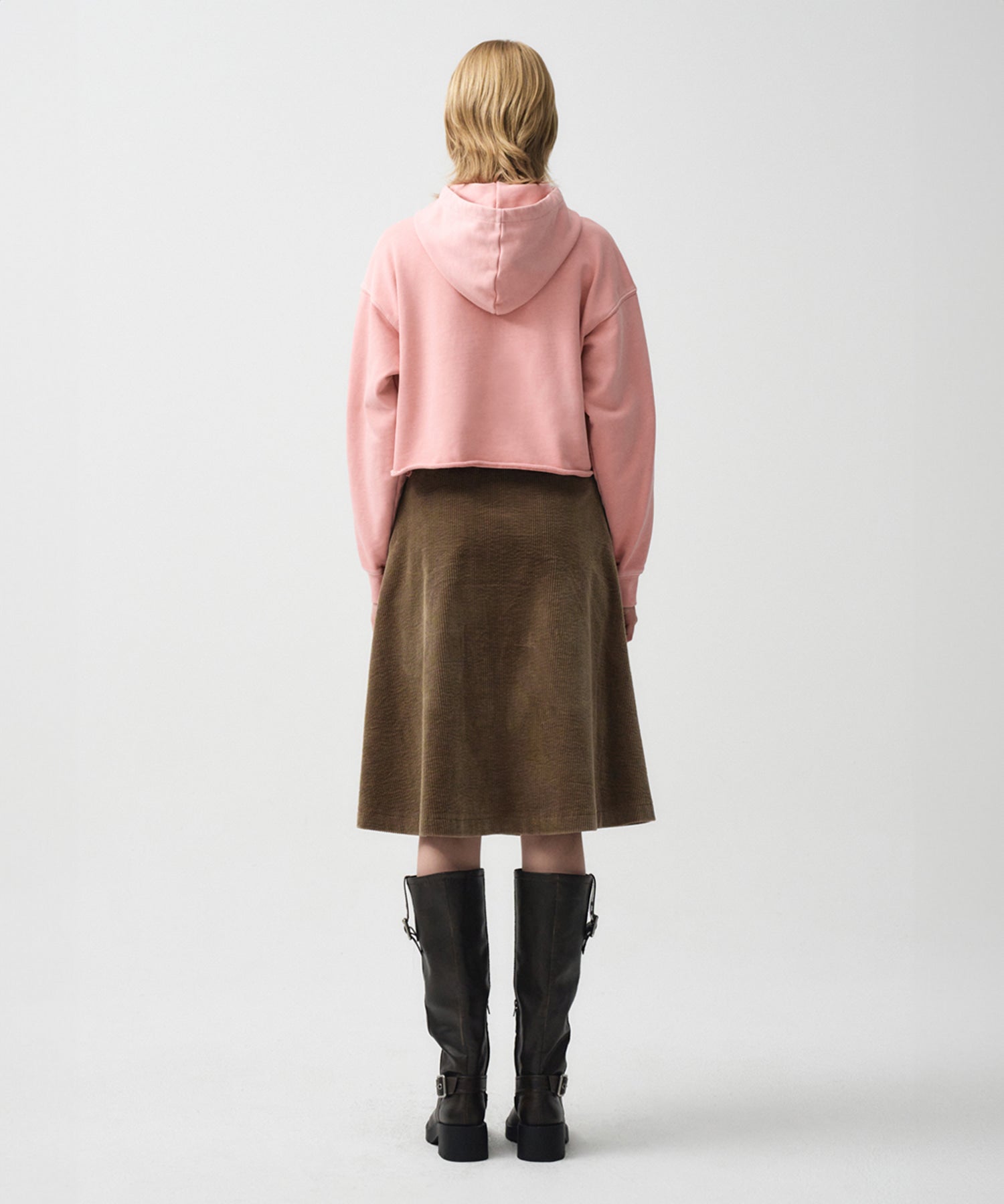 Marithe & Francois Girbaud - Paris Dyeing Crop Hoodie (Gray Pink) product image 5 | TRAB K-Fashion Australia