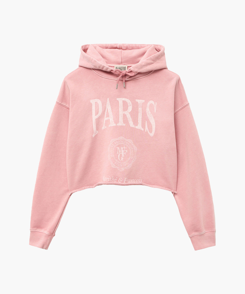 Marithe & Francois Girbaud - Paris Dyeing Crop Hoodie (Gray Pink) product image 6 | TRAB K-Fashion Australia
