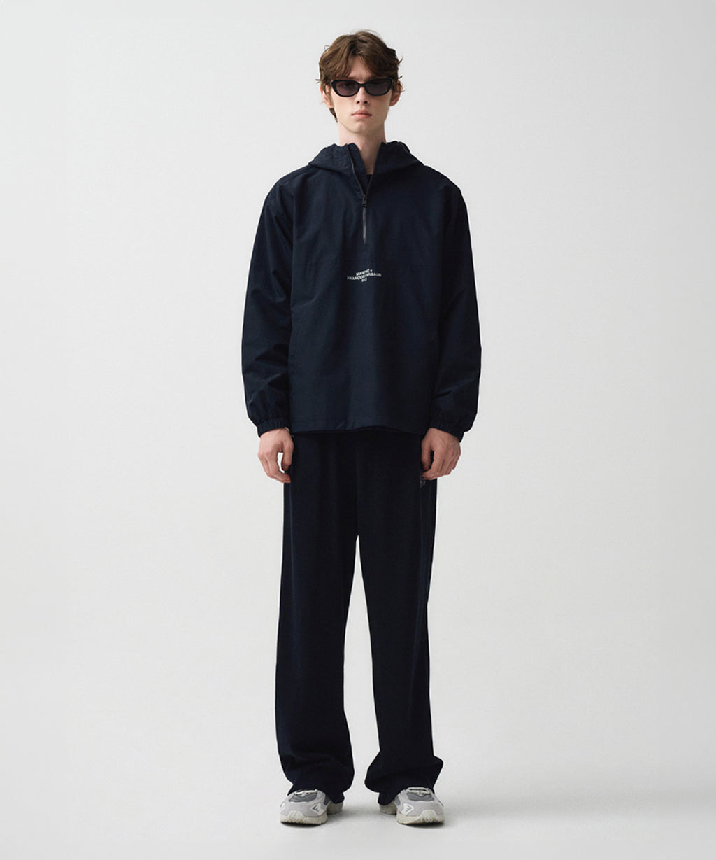 Marithe & Francois Girbaud - Lettering Logo Nylon Anorak Hoodie (Dark Navy) product image 3 | TRAB K-Fashion Australia
