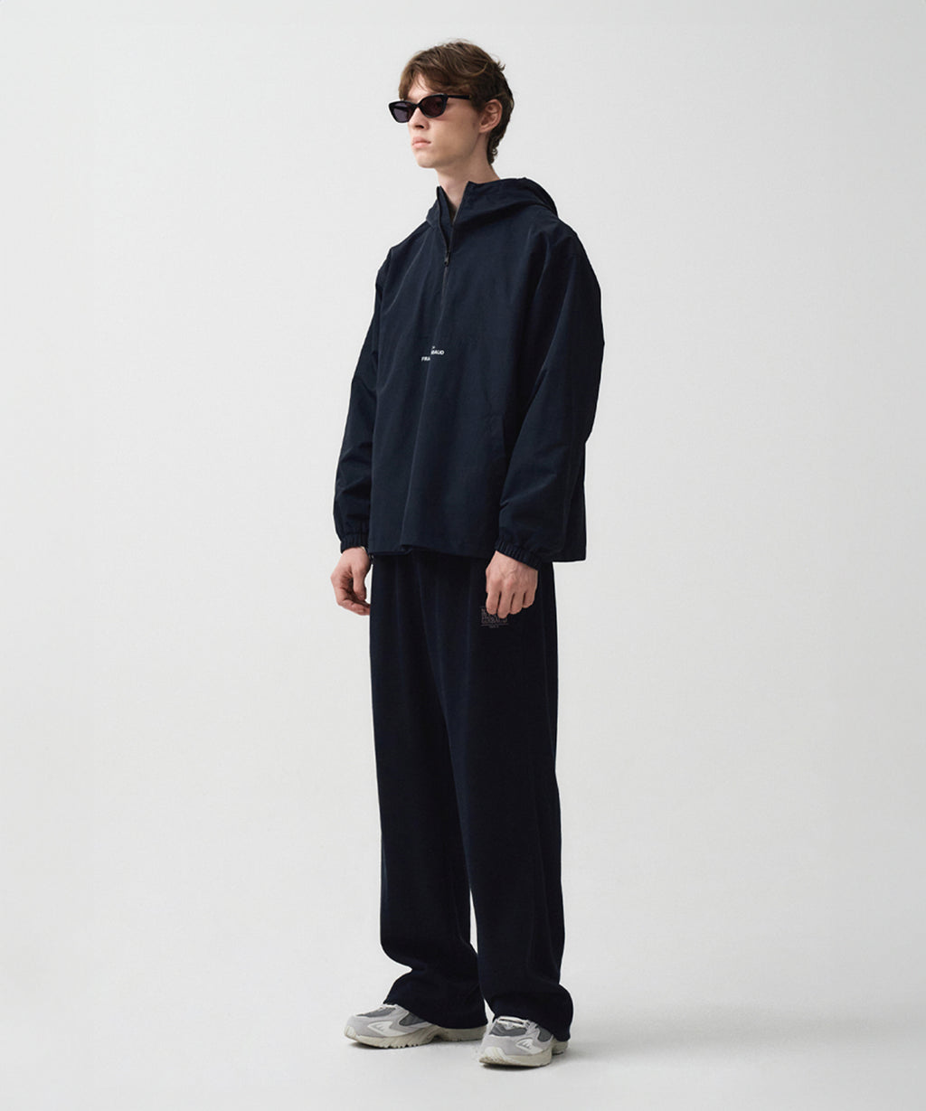 Marithe & Francois Girbaud - Lettering Logo Nylon Anorak Hoodie (Dark Navy) product image 4 | TRAB K-Fashion Australia