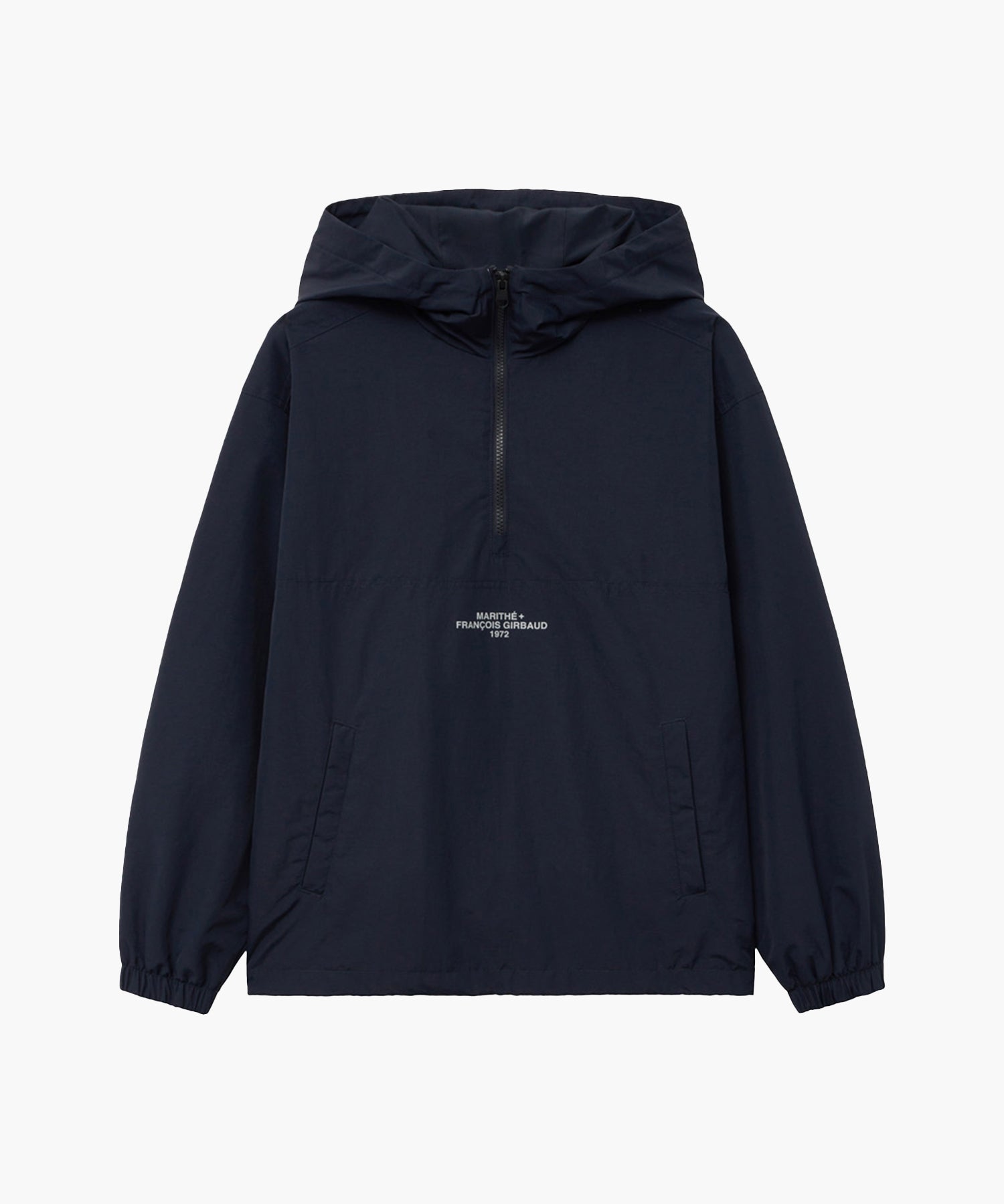 Marithe & Francois Girbaud - Lettering Logo Nylon Anorak Hoodie (Dark Navy) product image 6 | TRAB K-Fashion Australia