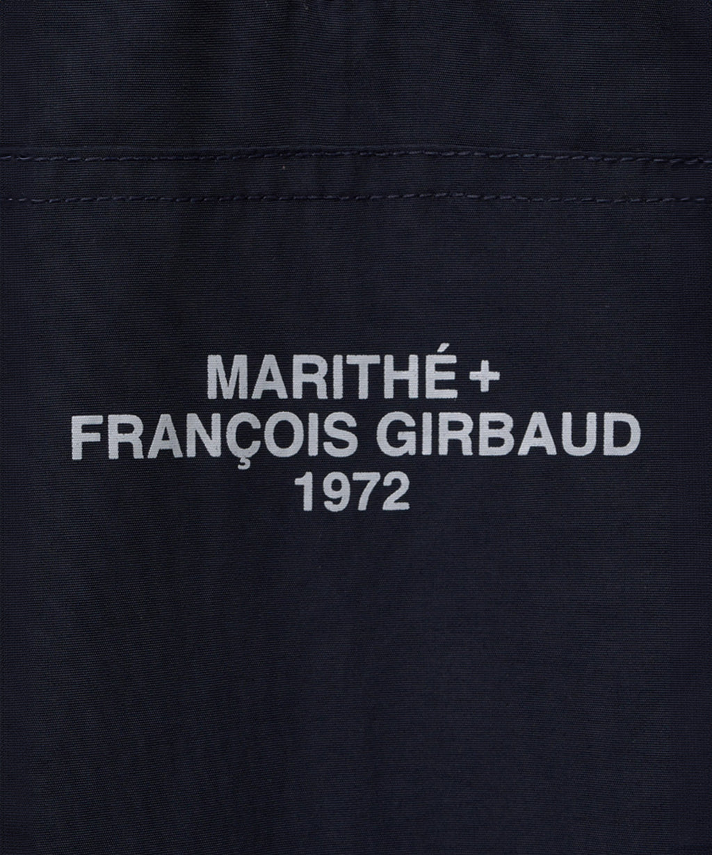 Marithe & Francois Girbaud - Lettering Logo Nylon Anorak Hoodie (Dark Navy) product image 10 | TRAB K-Fashion Australia
