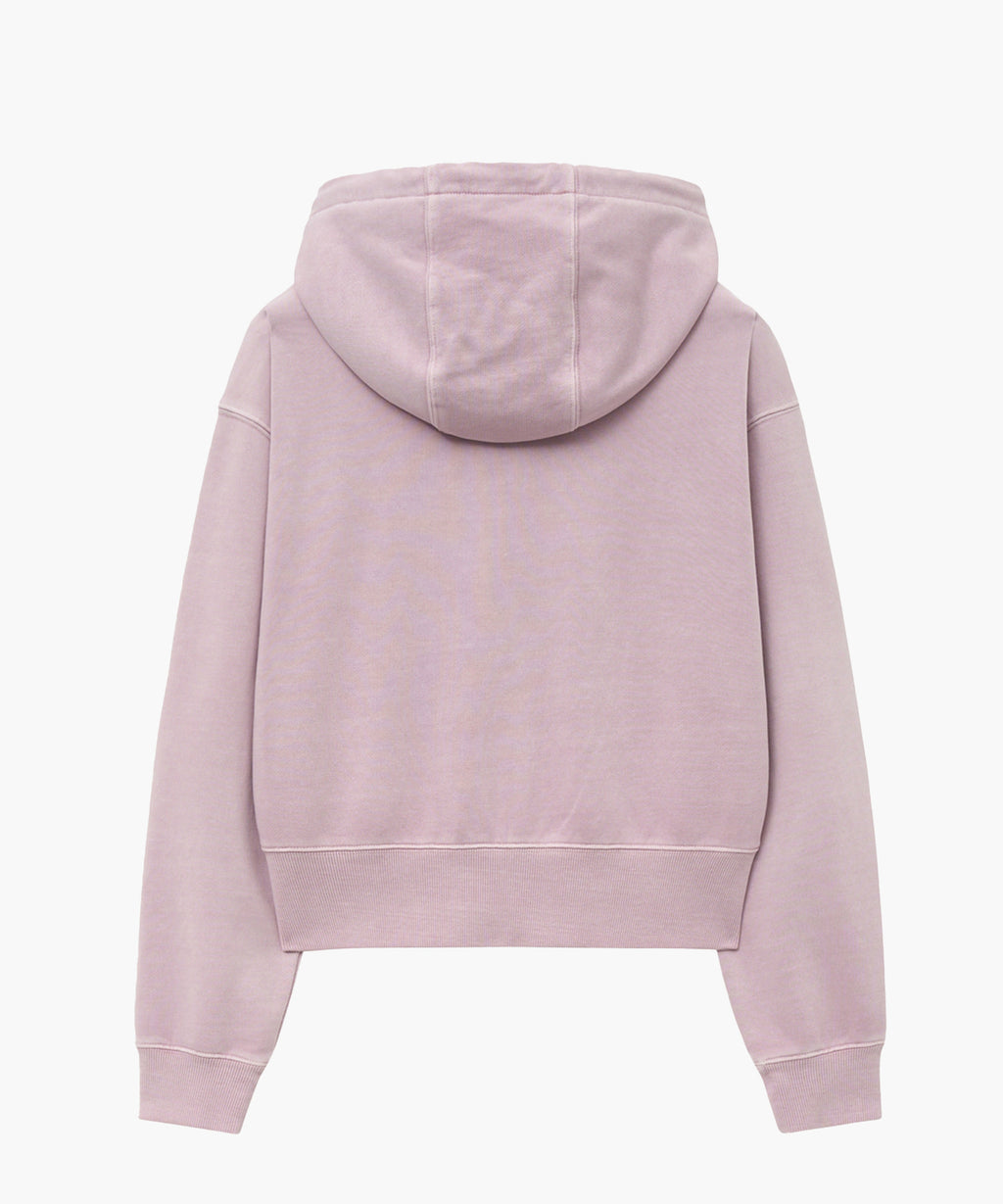Marithe & Francois Girbaud - Vintage Appilque Logo Crop Hoodie Zipup (Dark Pink) product image 2 | TRAB K-Fashion Australia