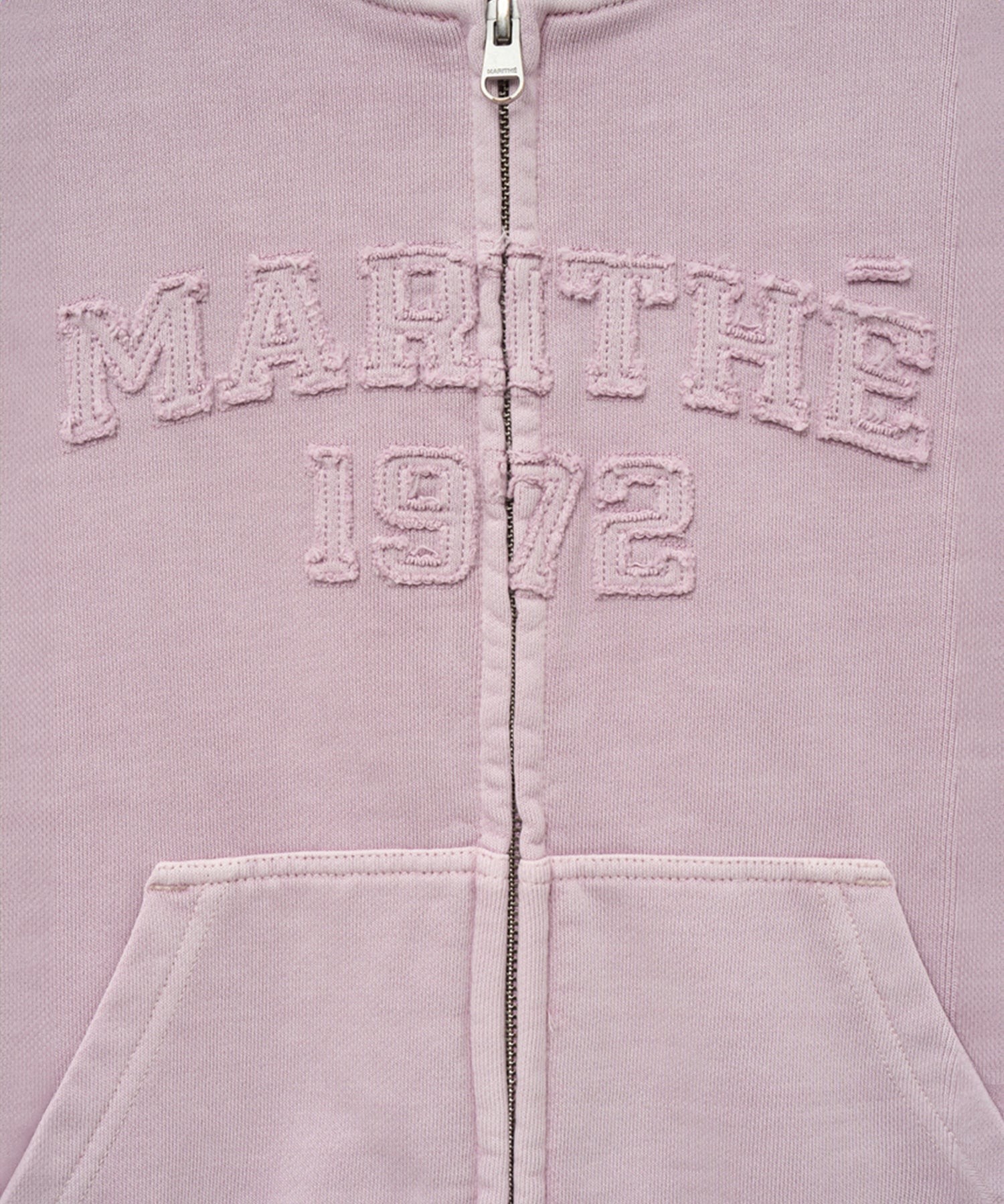 Marithe & Francois Girbaud - Vintage Appilque Logo Crop Hoodie Zipup (Dark Pink) product image 5 | TRAB K-Fashion Australia