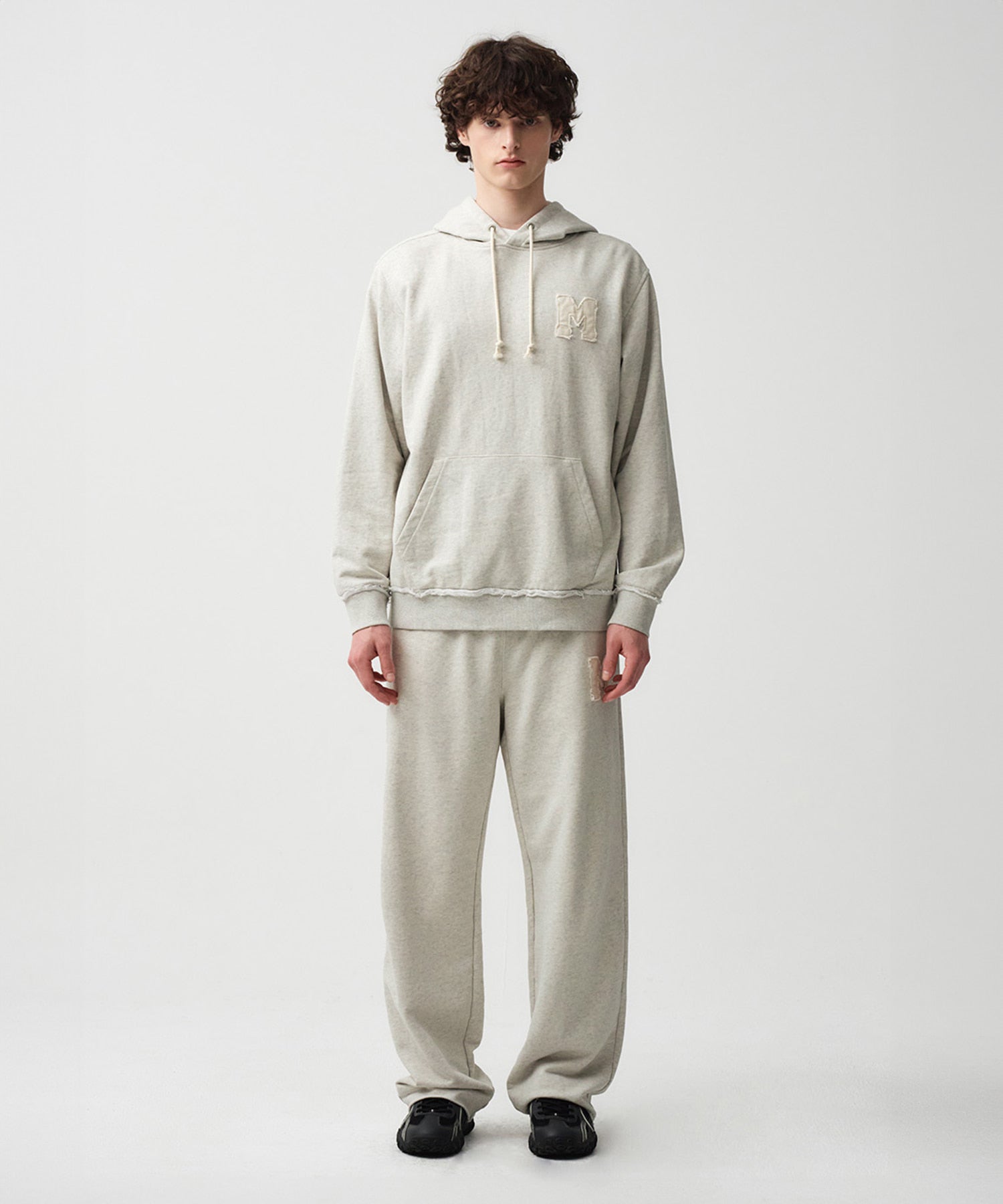Marithe & Francois Girbaud - Patch Logo Hoodie (Oatmeal) product image 1 | TRAB K-Fashion Australia