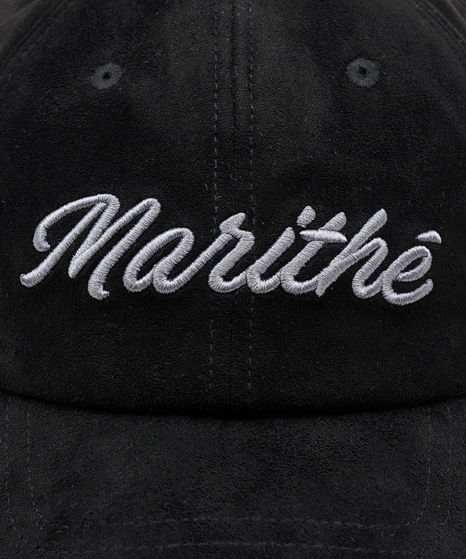 Marithe & Francois Girbaud - Lettering Logo Suede Cap (Black) product image 3 | TRAB K-Fashion Australia