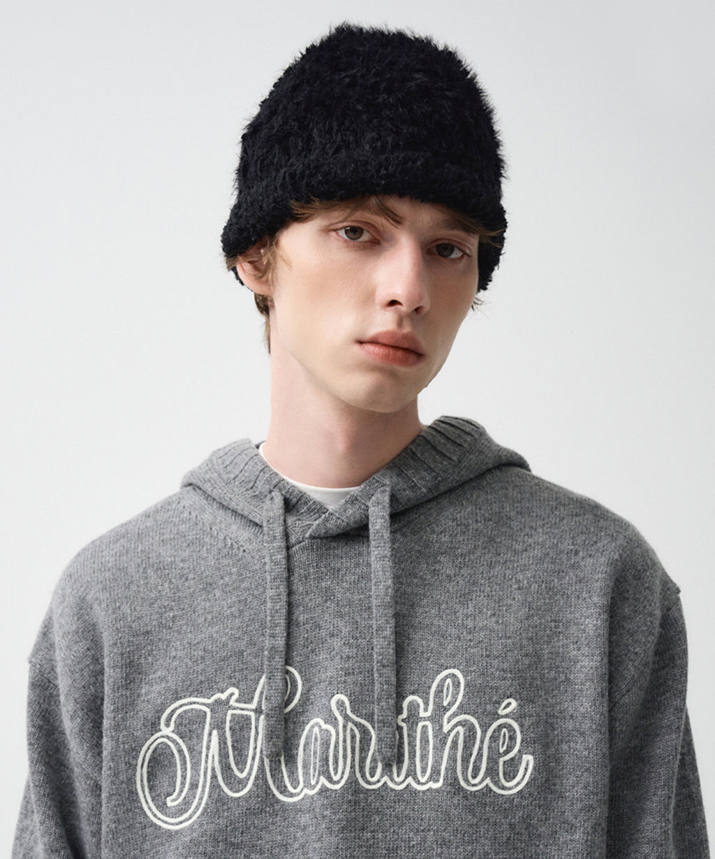 Marithe & Francois Girbaud - Circle Logo Snuggle Beanie (Black) product image 4 | TRAB K-Fashion Australia