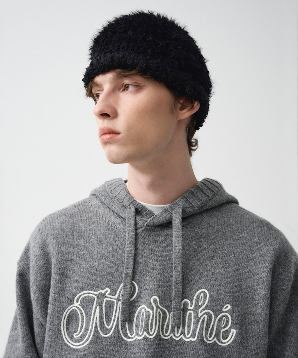 Marithe & Francois Girbaud - Circle Logo Snuggle Beanie (Black) product image 5 | TRAB K-Fashion Australia