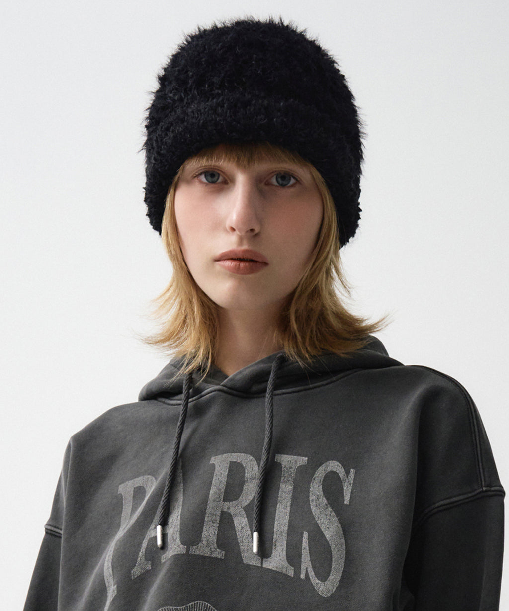 Marithe & Francois Girbaud - Circle Logo Snuggle Beanie (Black) product image 6 | TRAB K-Fashion Australia