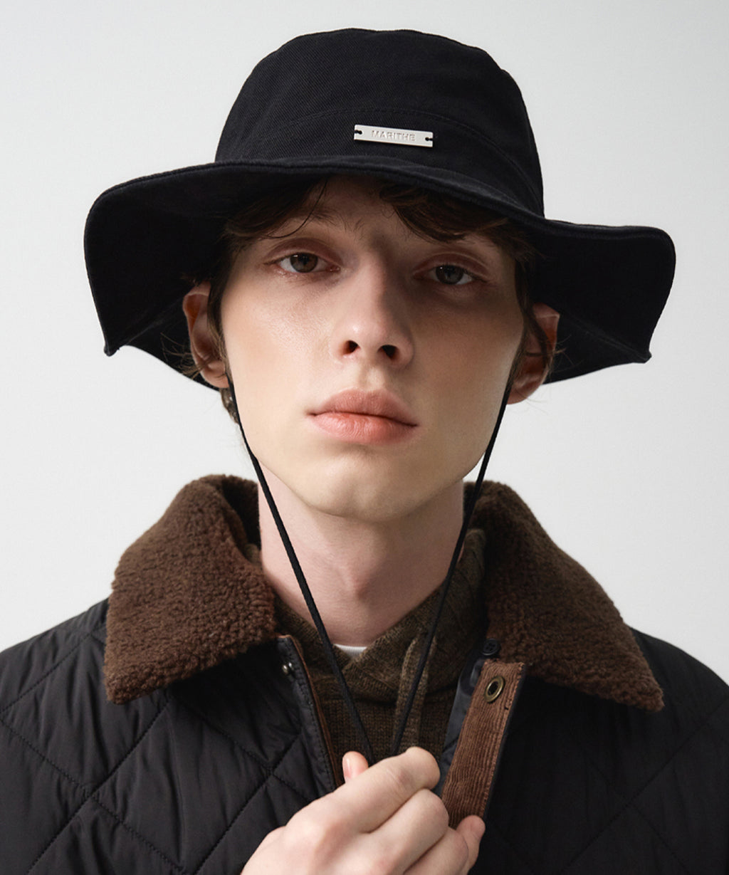 Marithe & Francois Girbaud - Strap Bucket Hat (Black) product image 5 | TRAB K-Fashion Australia
