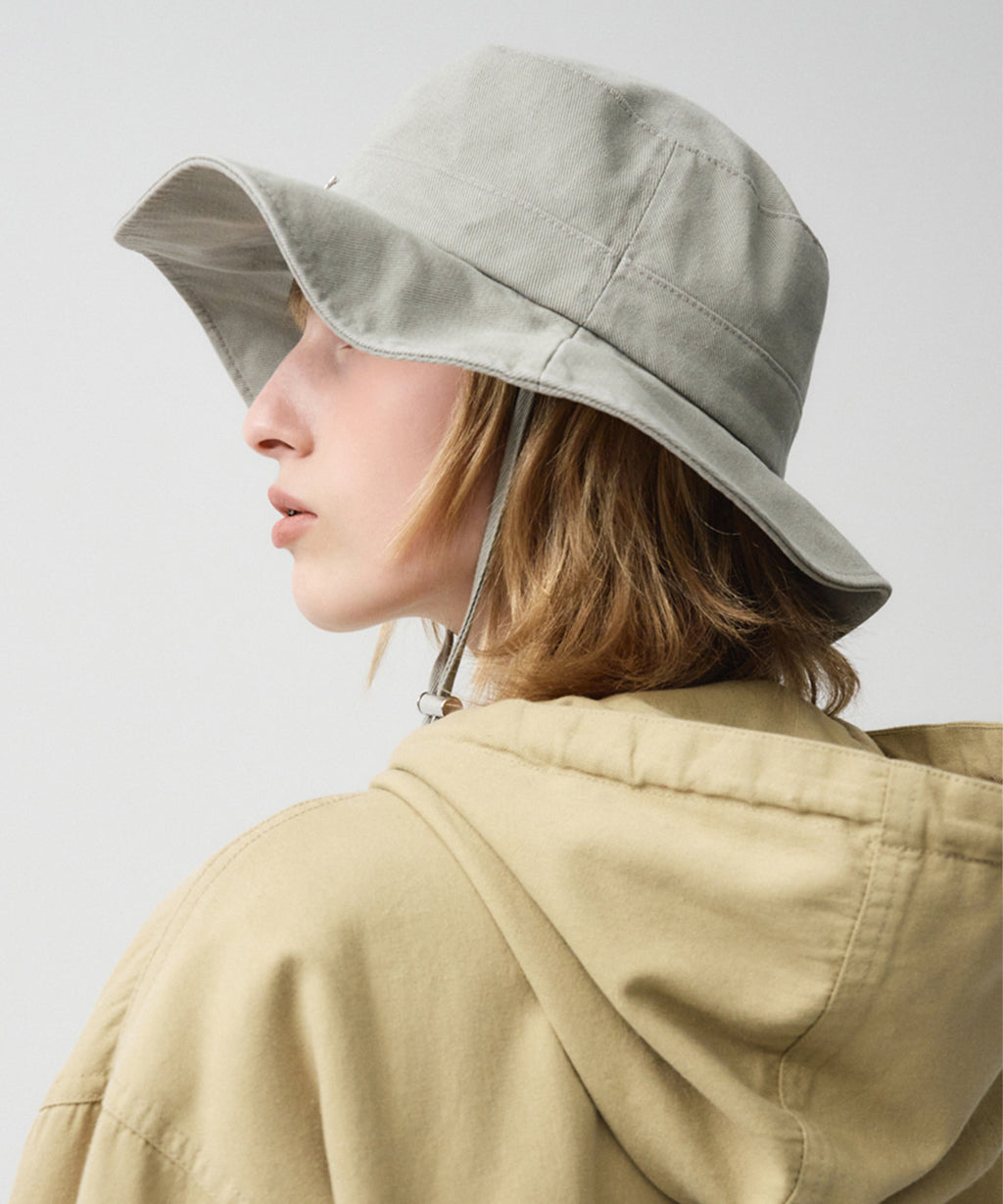 Marithe & Francois Girbaud - Strap Bucket Hat (Gray Khaki) product image 8 | TRAB K-Fashion Australia