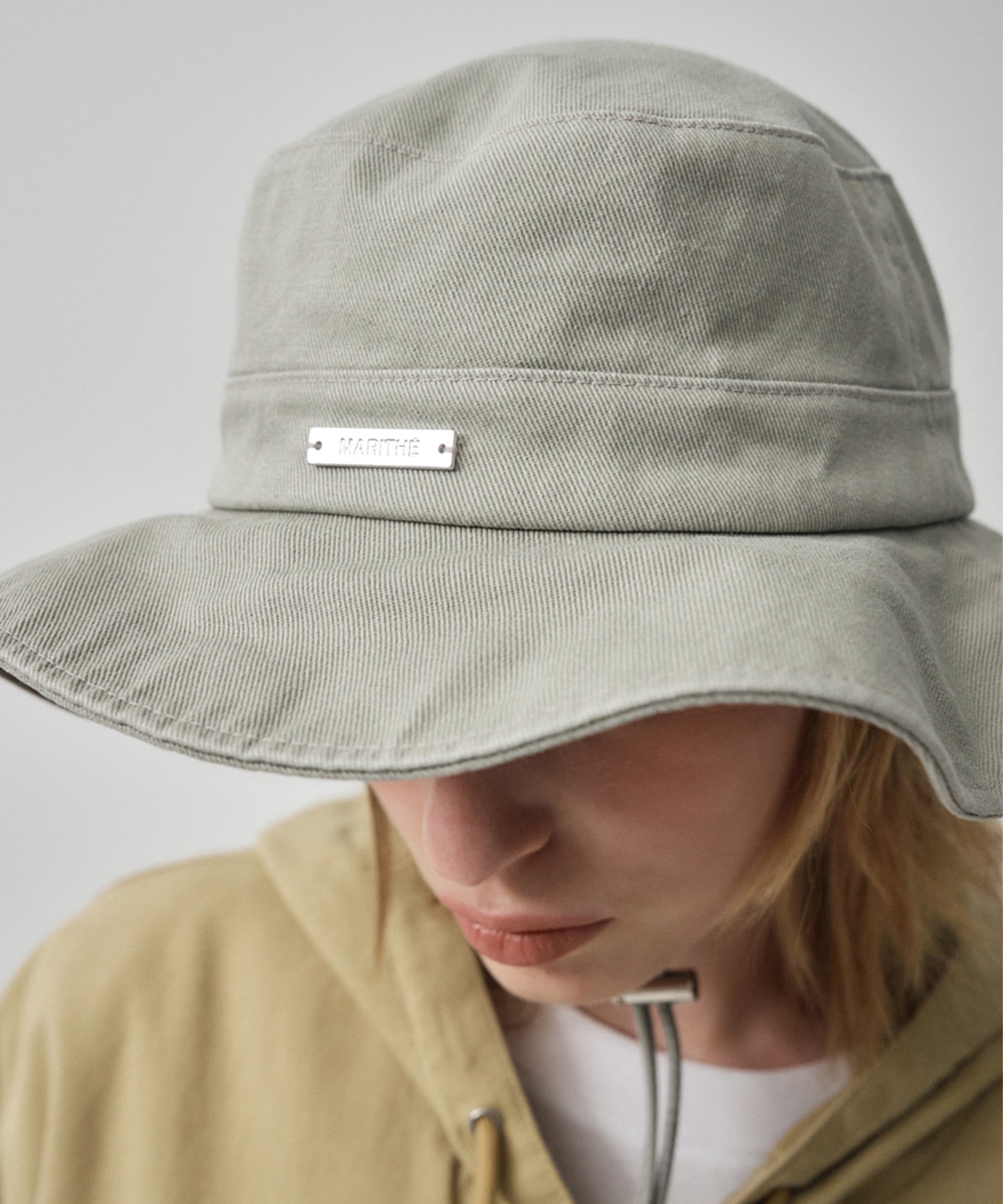 Marithe & Francois Girbaud - Strap Bucket Hat (Gray Khaki) product image 9 | TRAB K-Fashion Australia