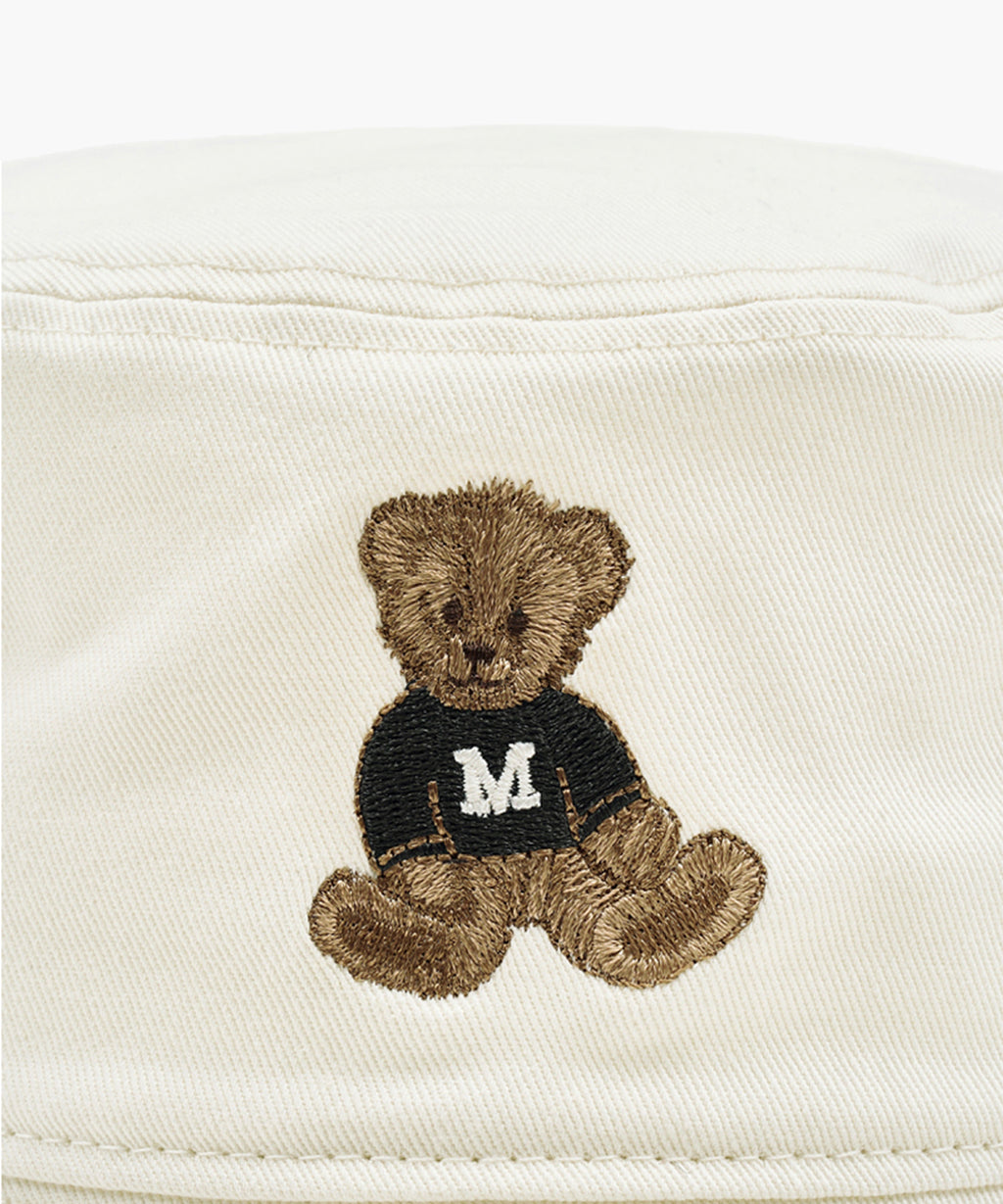 Marithe & Francois Girbaud - Doodle Bear Bucket Hat (Ivory) product image 4 | TRAB K-Fashion Australia