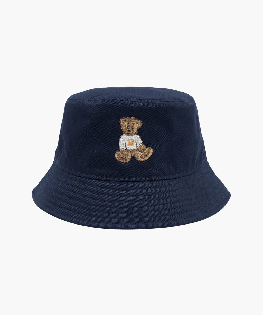 Marithe & Francois Girbaud - Doodle Bear Bucket Hat (Navy) product image 1 | TRAB K-Fashion Australia