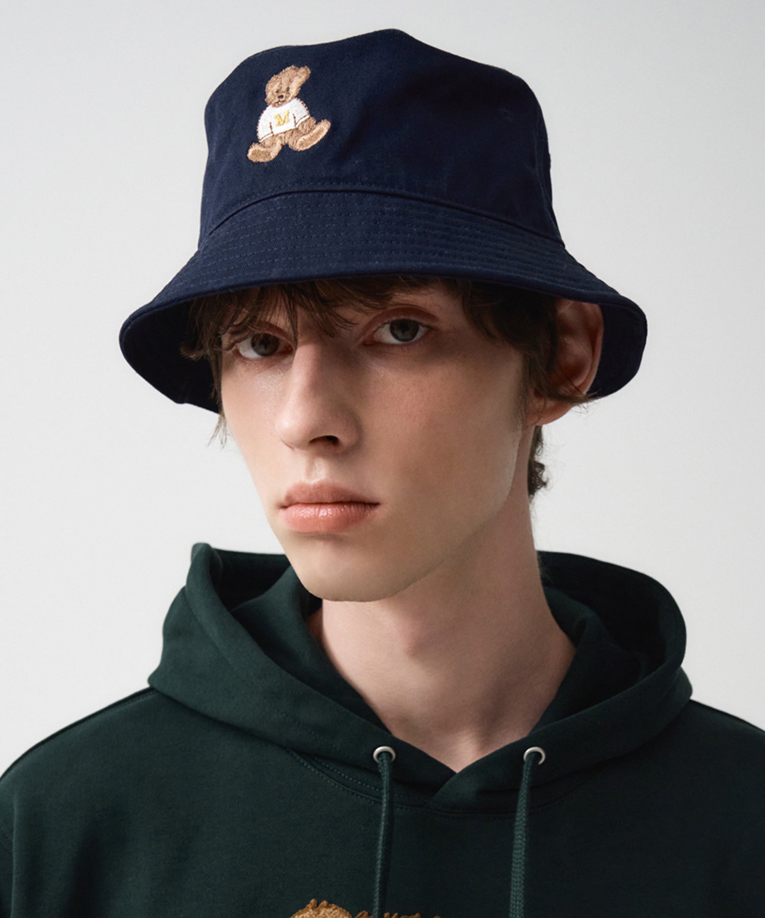 Marithe & Francois Girbaud - Doodle Bear Bucket Hat (Navy) product image 5 | TRAB K-Fashion Australia