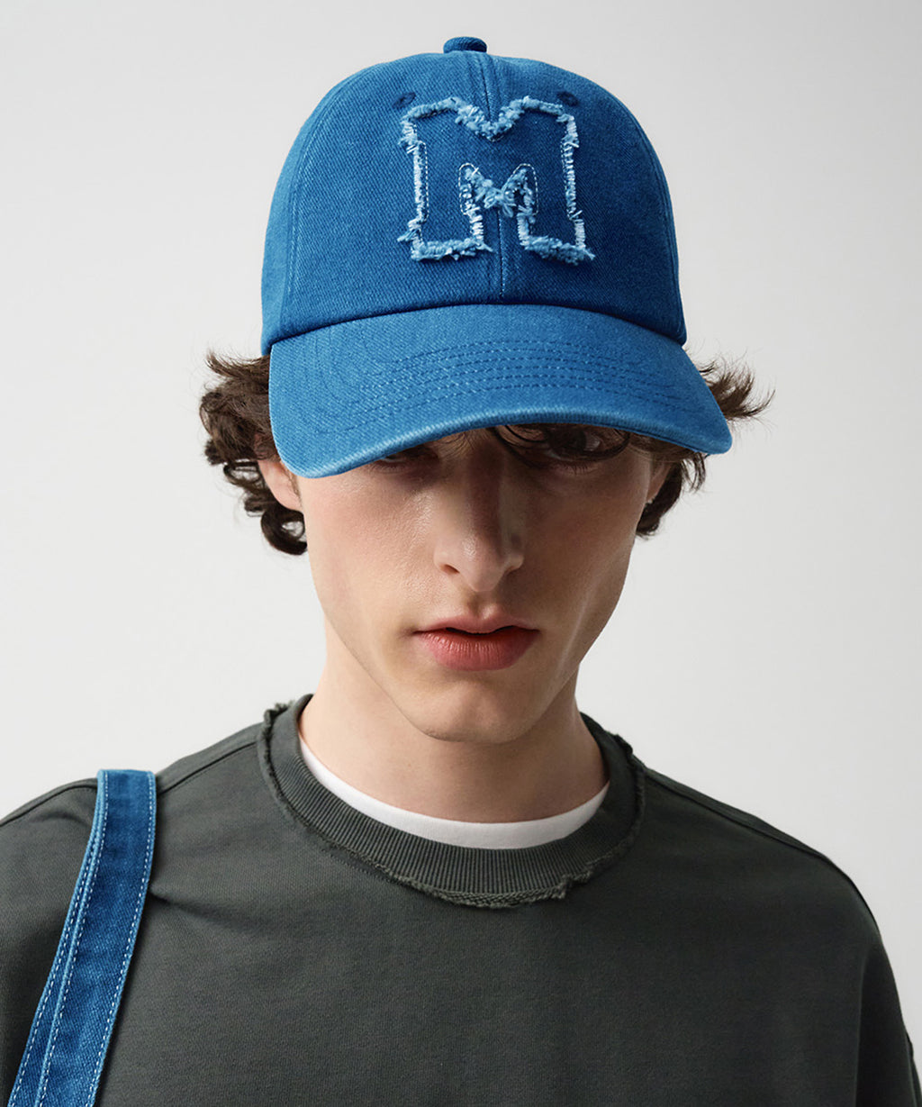 Marithe & Francois Girbaud - Logo Denim Patch Work Cap (Blue) product image 5 | TRAB K-Fashion Australia