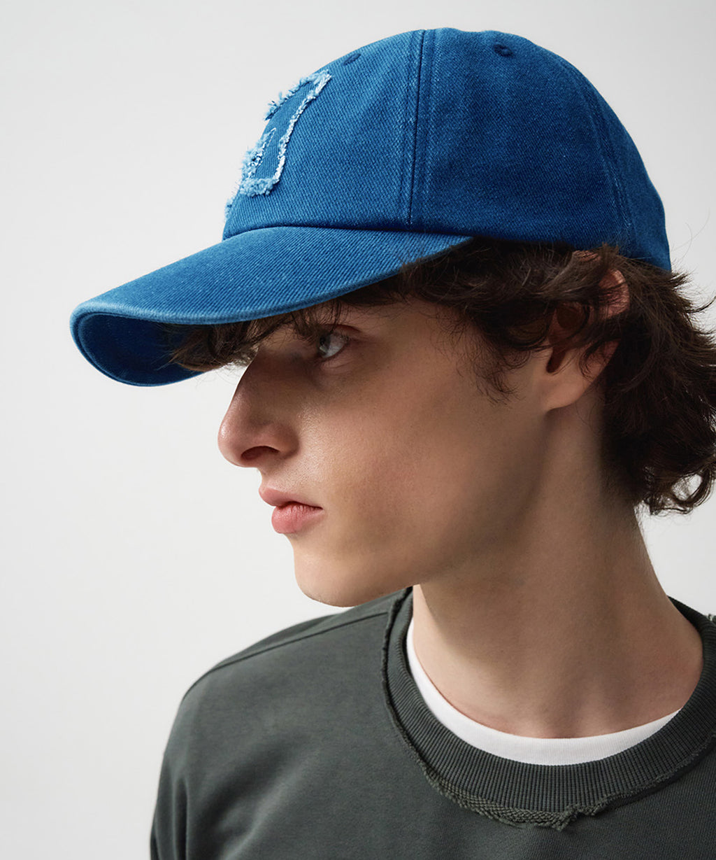 Marithe & Francois Girbaud - Logo Denim Patch Work Cap (Blue) product image 6 | TRAB K-Fashion Australia