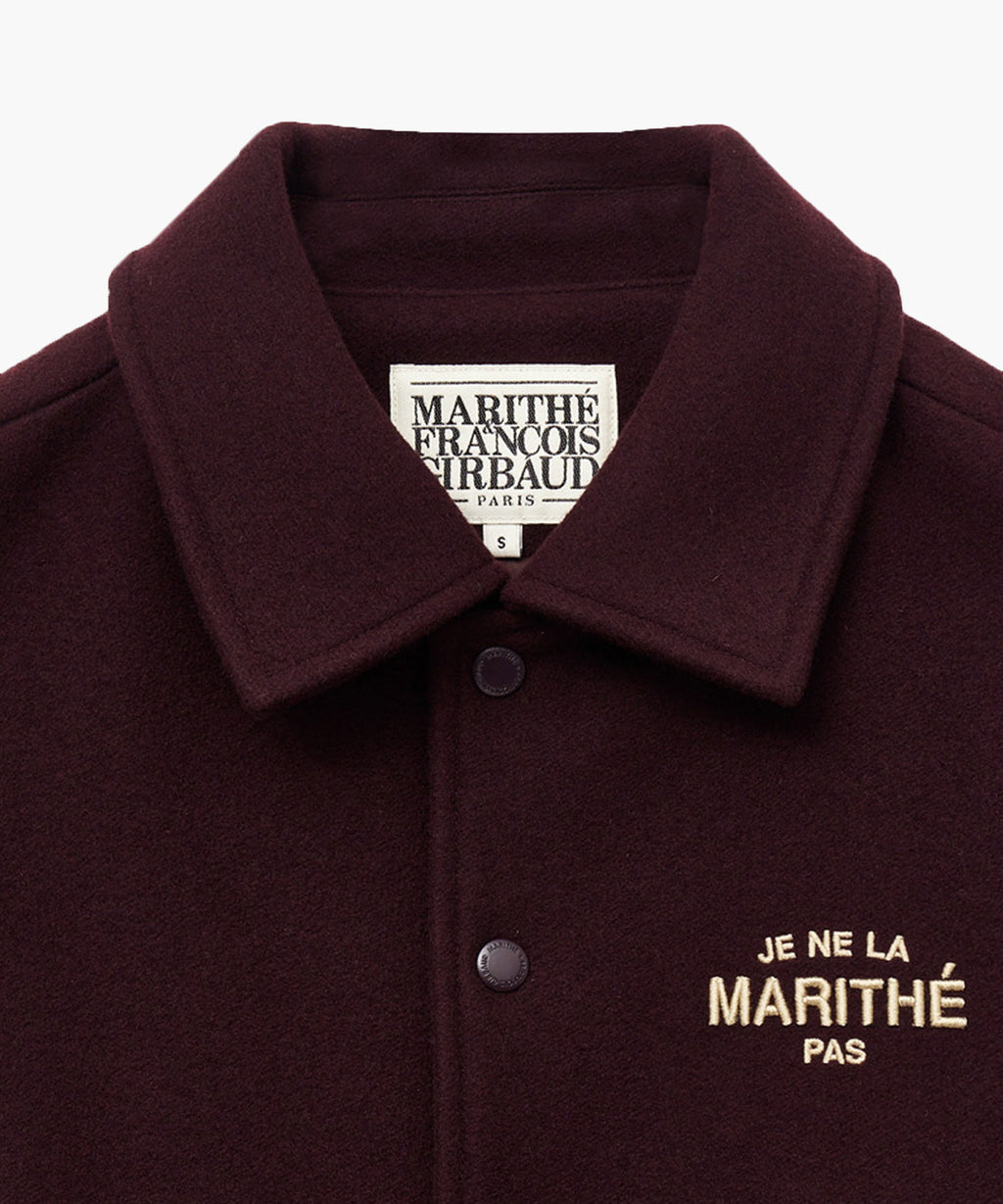 Marithe & Francois Girbaud - Je Ne La Varsity Jacket (Burgundy) product image 10 | TRAB K-Fashion Australia