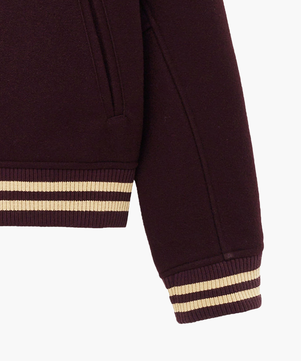 Marithe & Francois Girbaud - Je Ne La Varsity Jacket (Burgundy) product image 11 | TRAB K-Fashion Australia