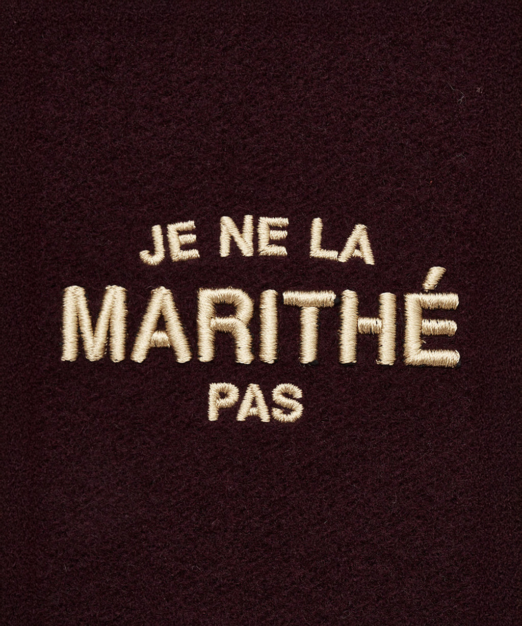 Marithe & Francois Girbaud - Je Ne La Varsity Jacket (Burgundy) product image 12 | TRAB K-Fashion Australia