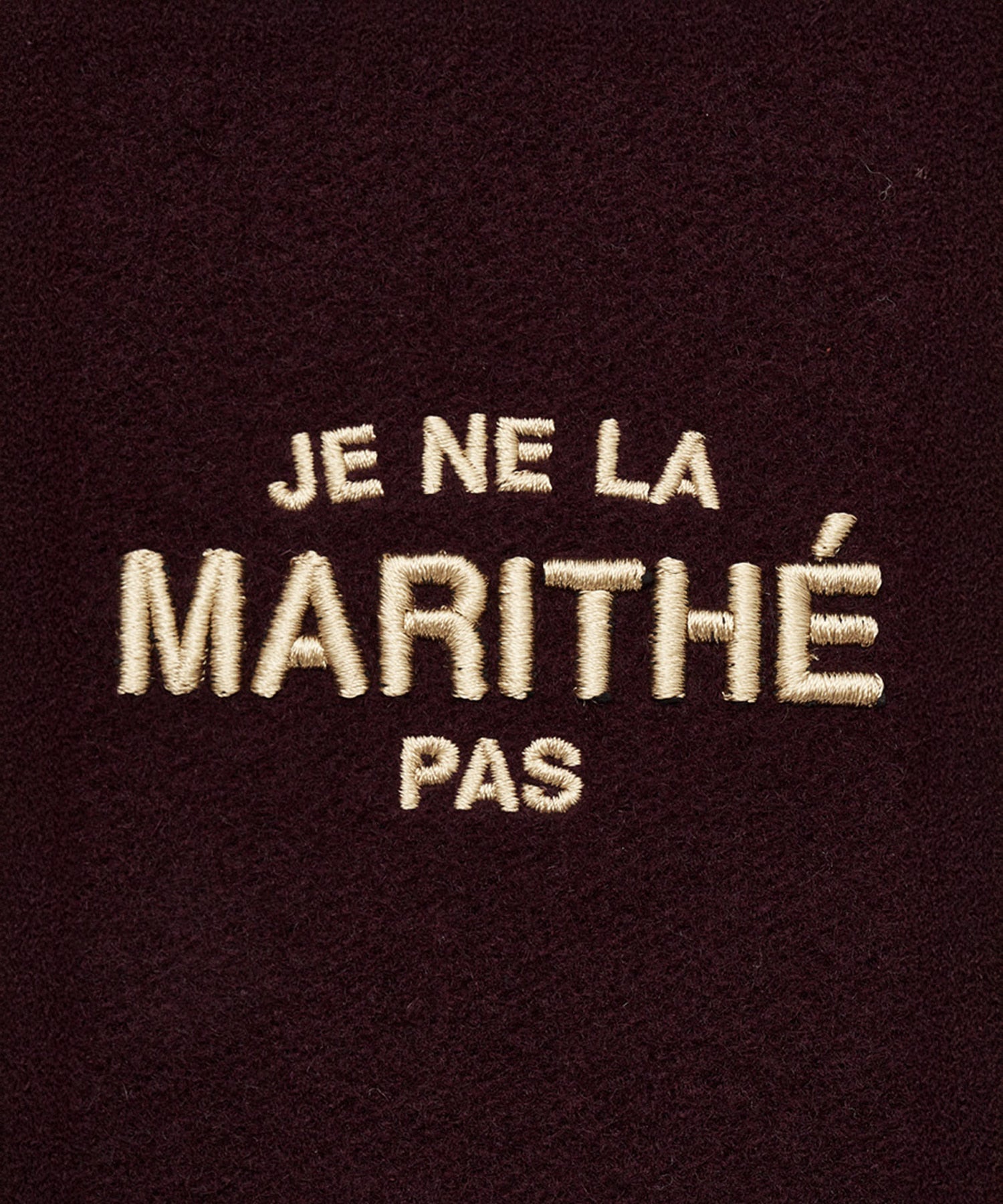 Marithe & Francois Girbaud - Je Ne La Varsity Jacket (Burgundy) product image 12 | TRAB K-Fashion Australia