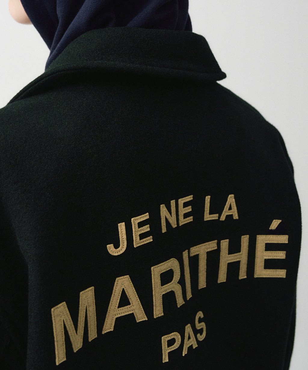 Marithe & Francois Girbaud - Je Ne La Varsity Jacket (Dark Green) product image 5 | TRAB K-Fashion Australia