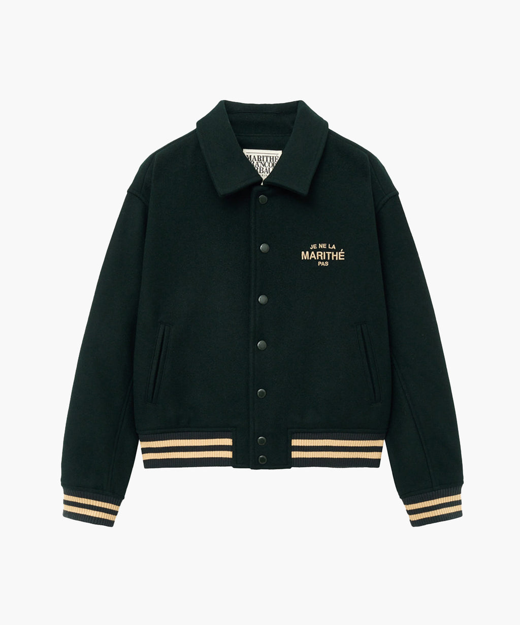 Marithe & Francois Girbaud - Je Ne La Varsity Jacket (Dark Green) product image 7 | TRAB K-Fashion Australia