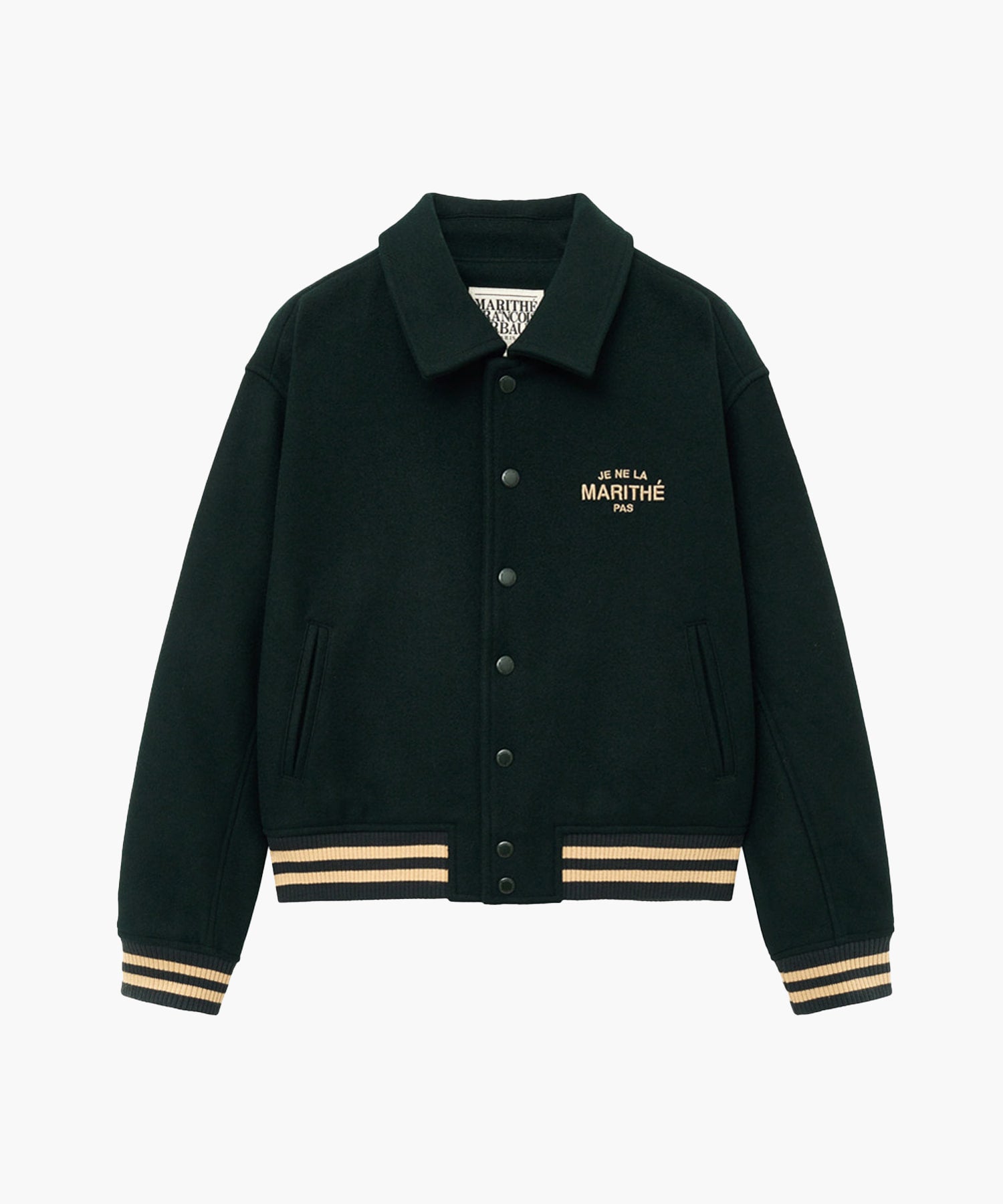 Marithe & Francois Girbaud - Je Ne La Varsity Jacket (Dark Green) product image 7 | TRAB K-Fashion Australia