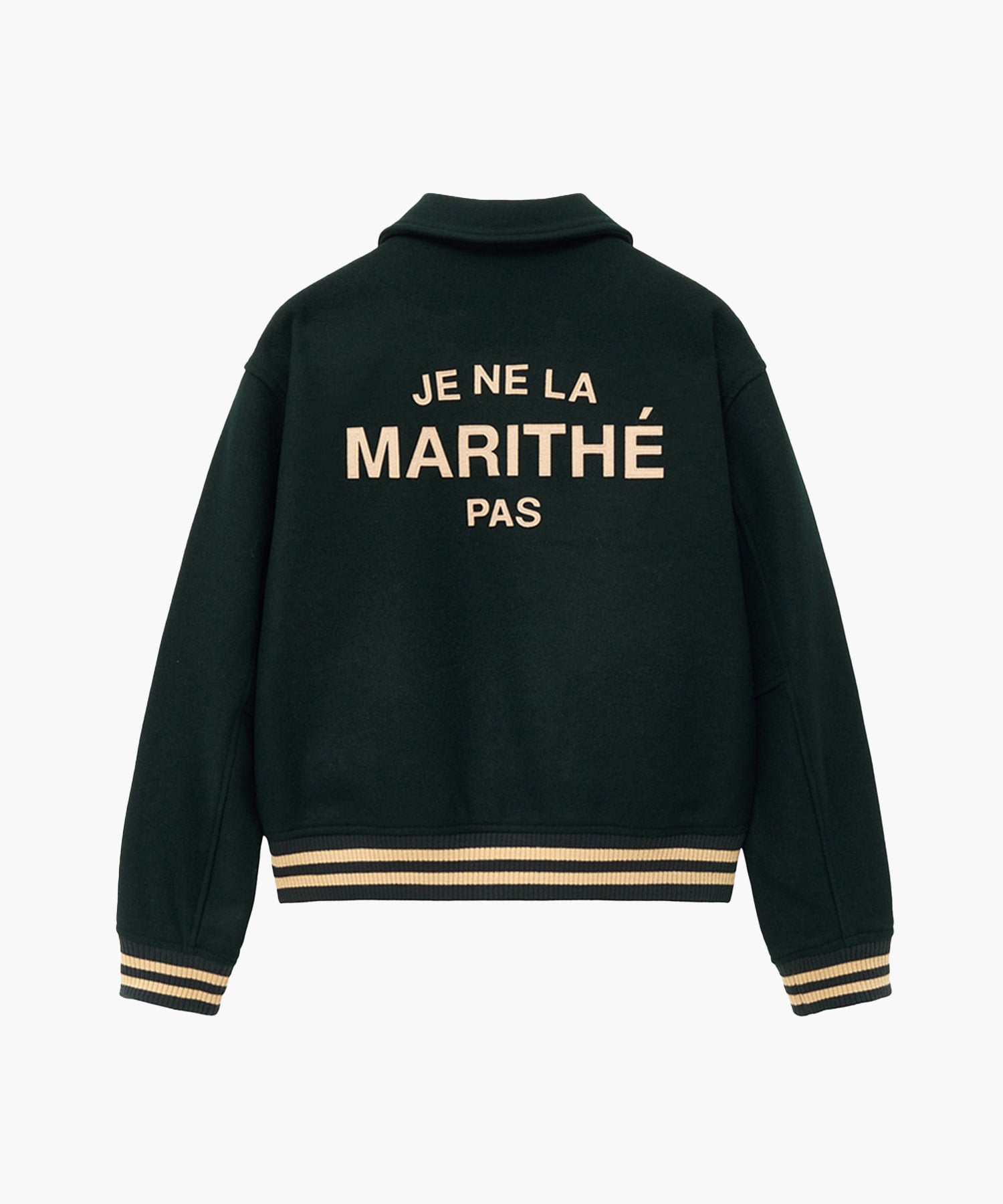 Marithe & Francois Girbaud - Je Ne La Varsity Jacket (Dark Green) product image 8 | TRAB K-Fashion Australia