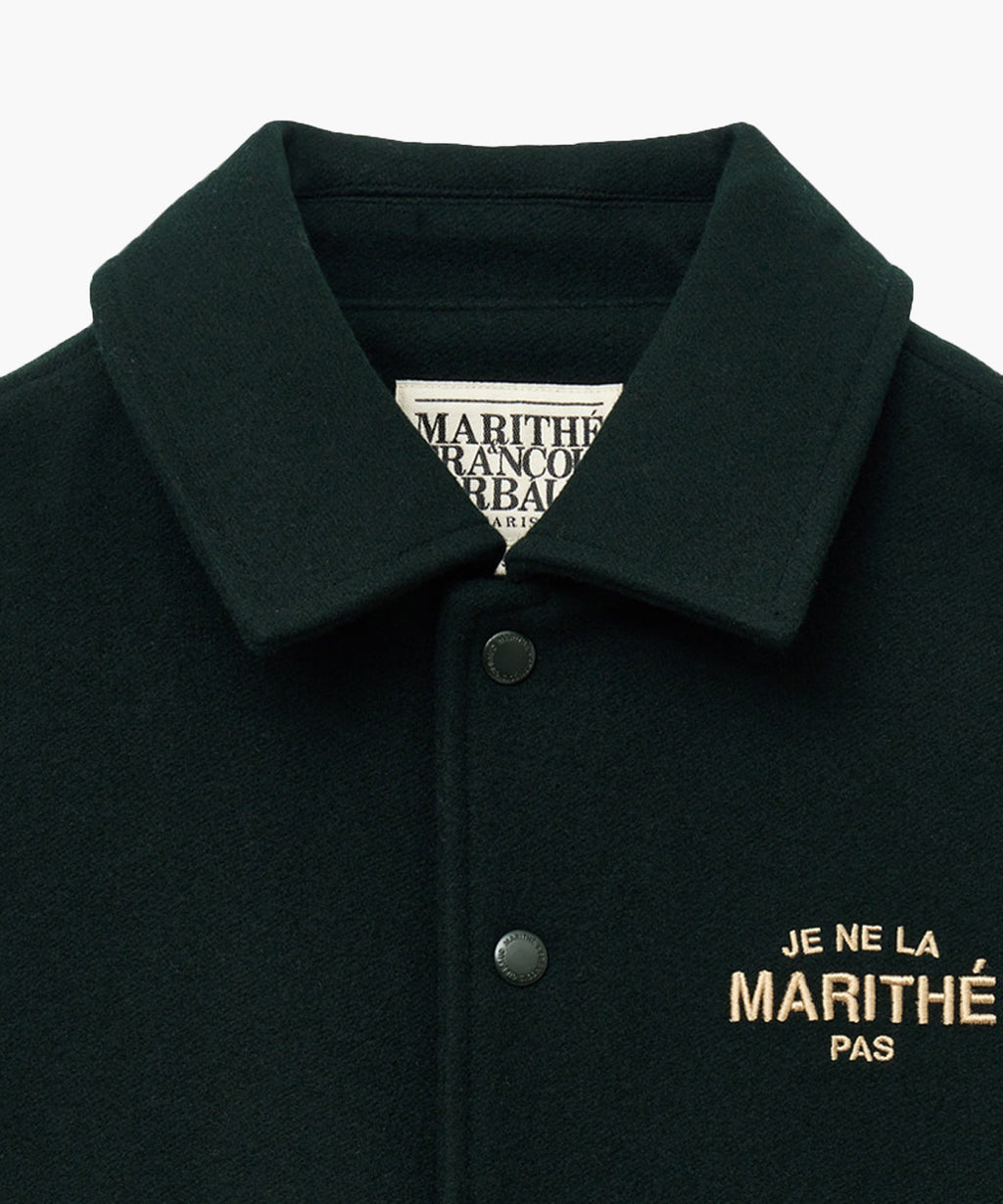 Marithe & Francois Girbaud - Je Ne La Varsity Jacket (Dark Green) product image 9 | TRAB K-Fashion Australia